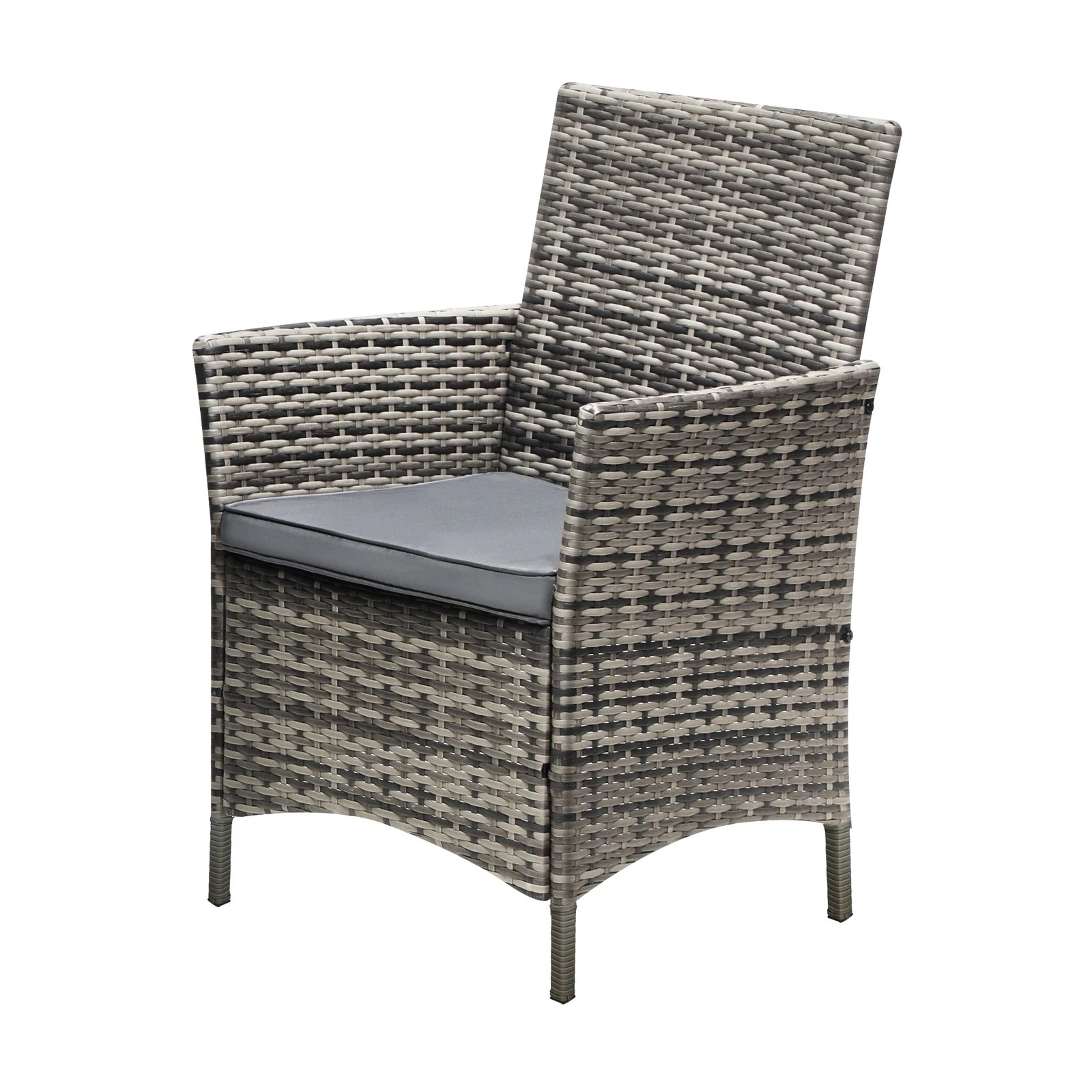 7 Livsip 2x Outdoor Dining Chairs Rattan Outdoor Patio Chairs Furniture
 - Grey, 7 of 10