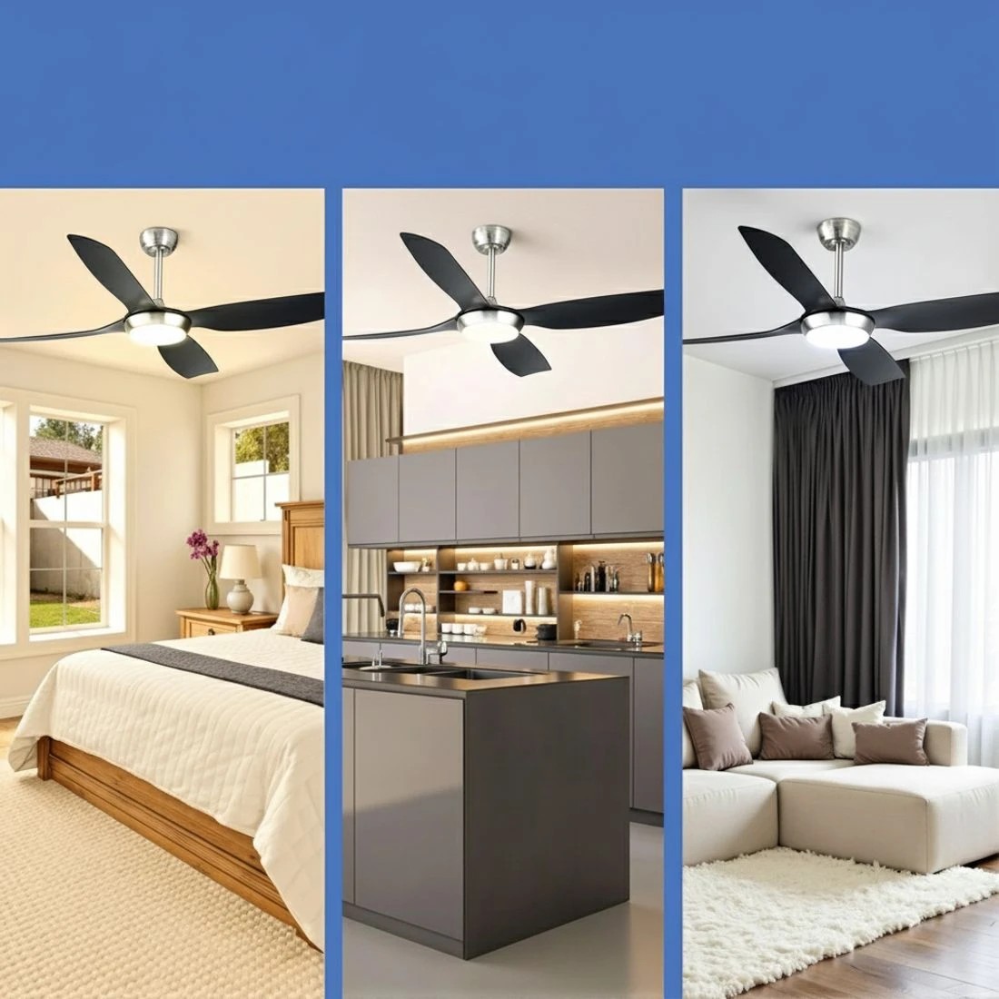 4 Devanti 52'' Ceiling Fan DC Motor w/Light w/Remote - Multi, 4 of 6