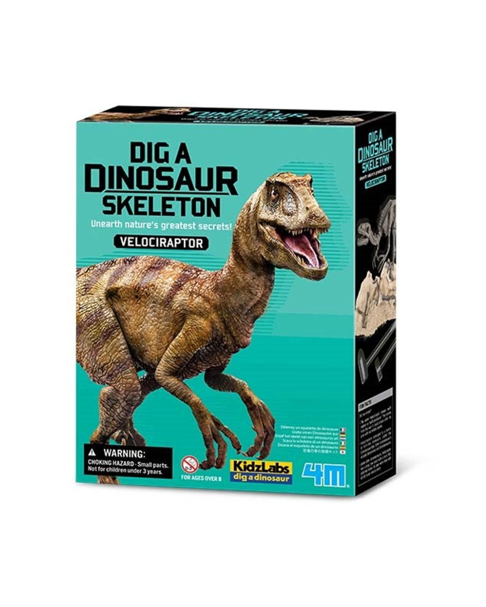 1 4M KidzLabs Dig A Dinosaur Velociraptor Hidden Bones Kids Fun Learning Toy, 1 of 3