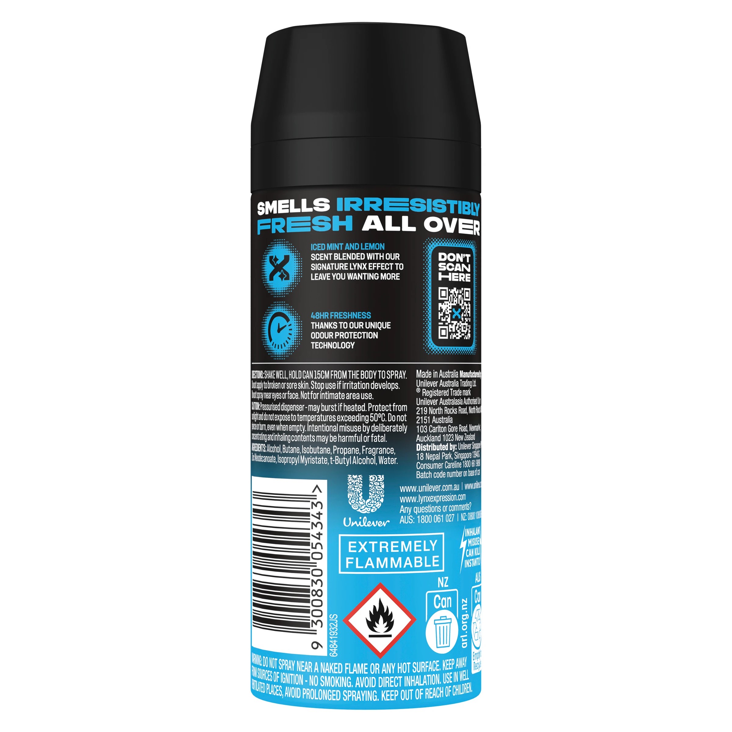 2 LYNX Ice Chill Deodorant Bodyspray 165ml - Iced Mint and Lemon Scent, 2 of 4