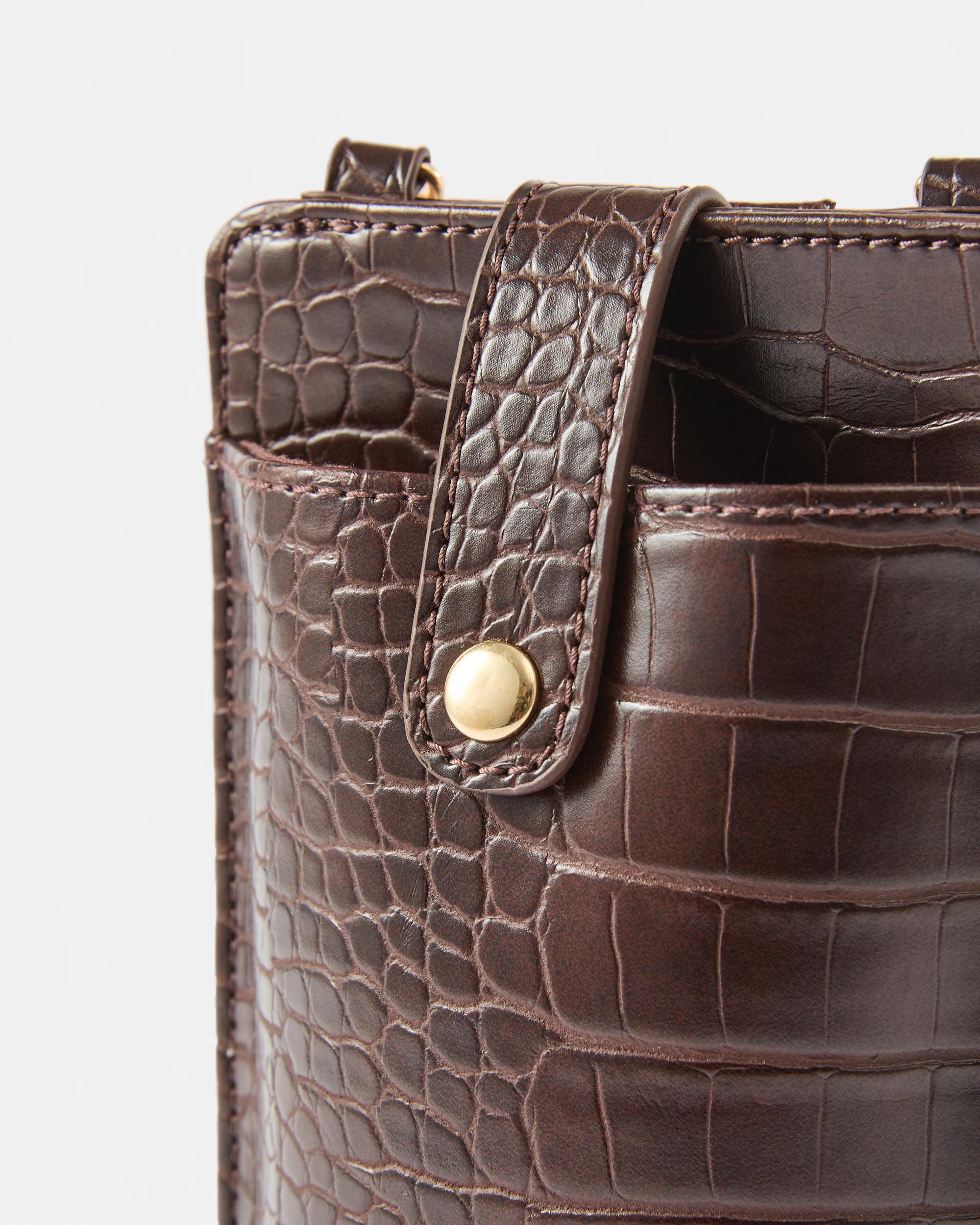 4 Phone Wallet Bag Deep Fudge, 4 of 6