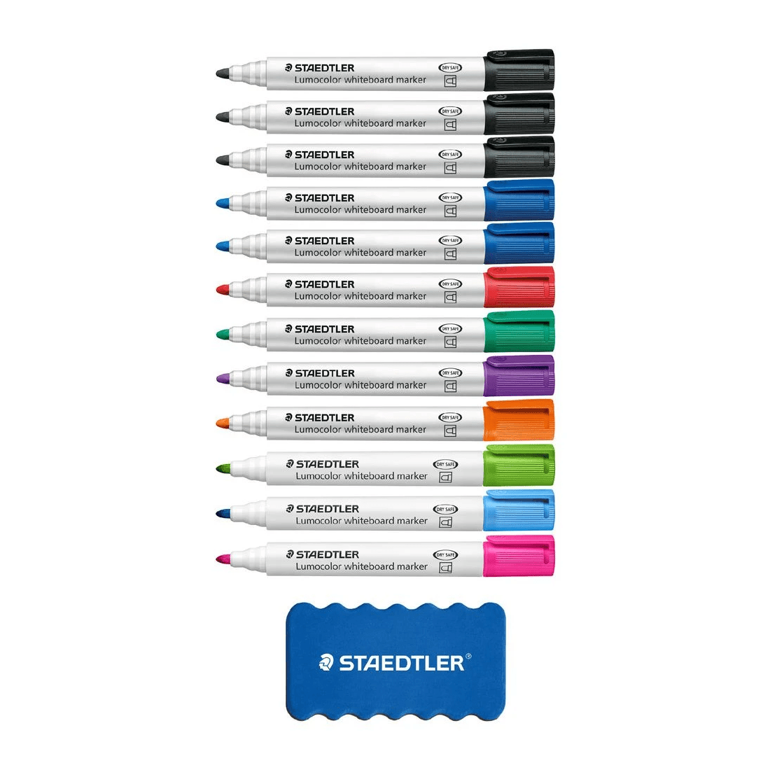 3 Staedtler Lumocolor Whiteboard Marker Bullet Assorted 12 Pack, 3 of 5