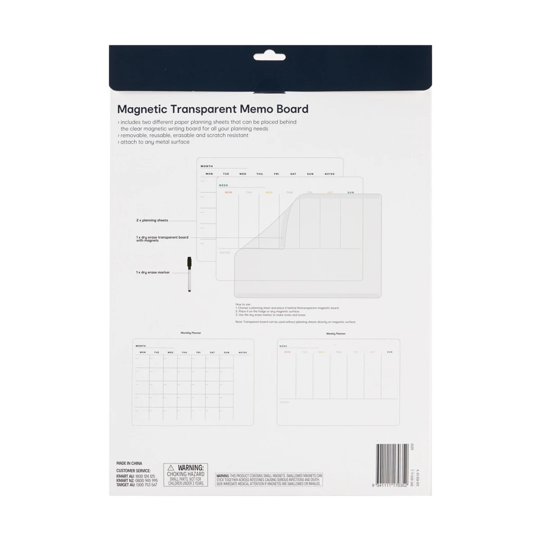 6 Magnetic Transparent Memo Board, 6 of 6