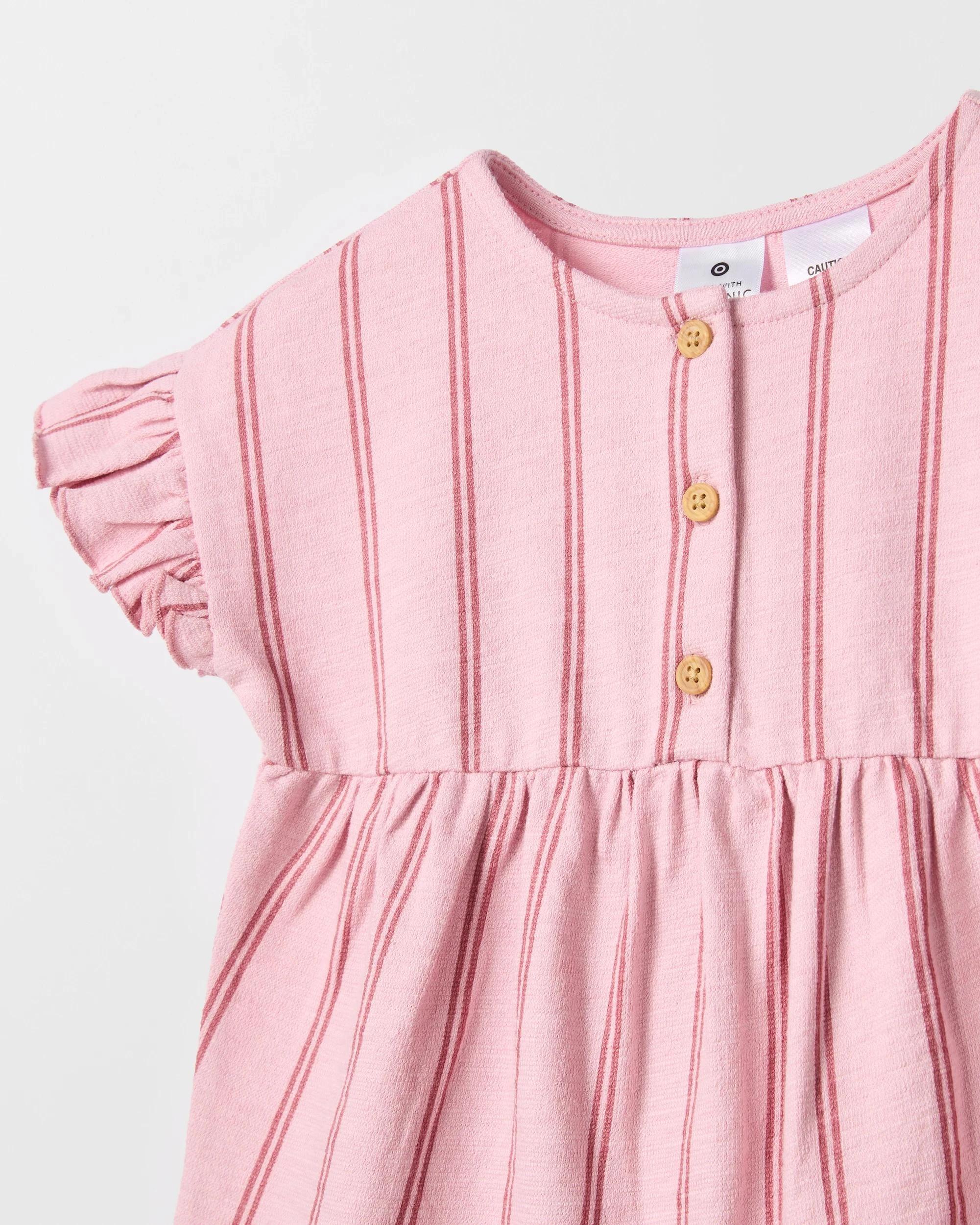 4 Target Organic Cotton Baby Romper VERTICAL STRIPE, 4 of 5