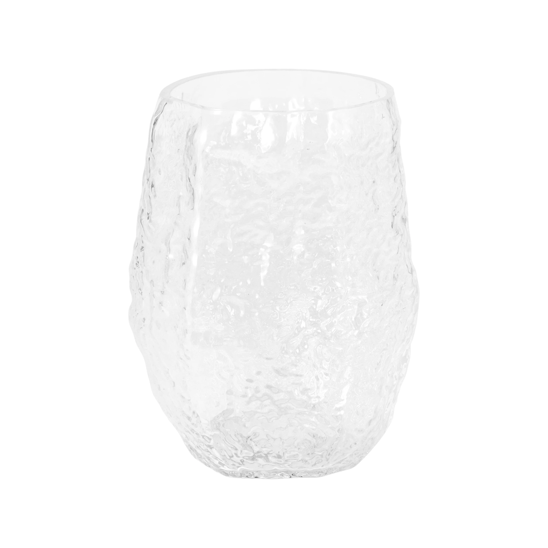 3 Textured Clear Glass Vase, 3 of 5