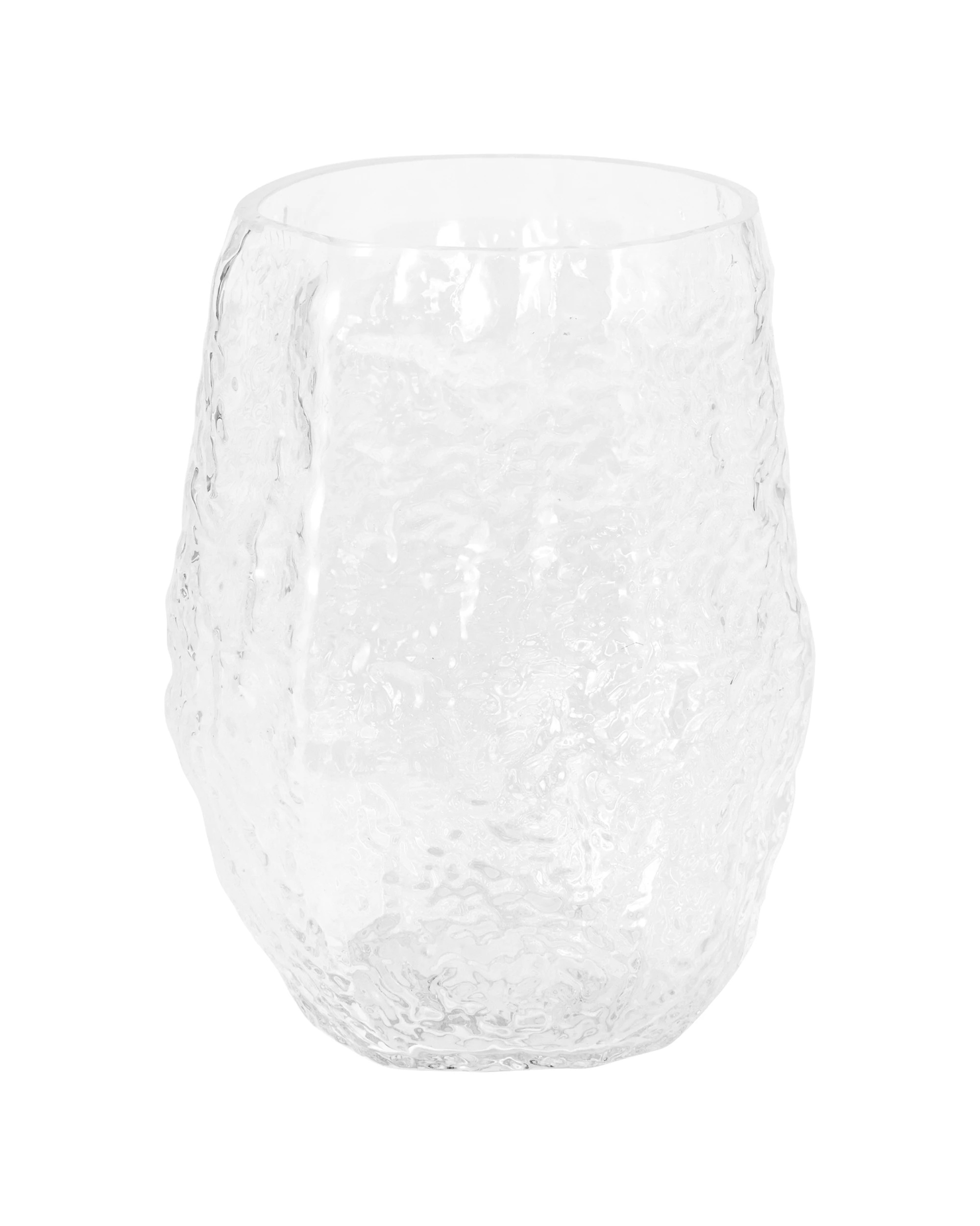 3 Textured Clear Glass Vase, 3 of 5
