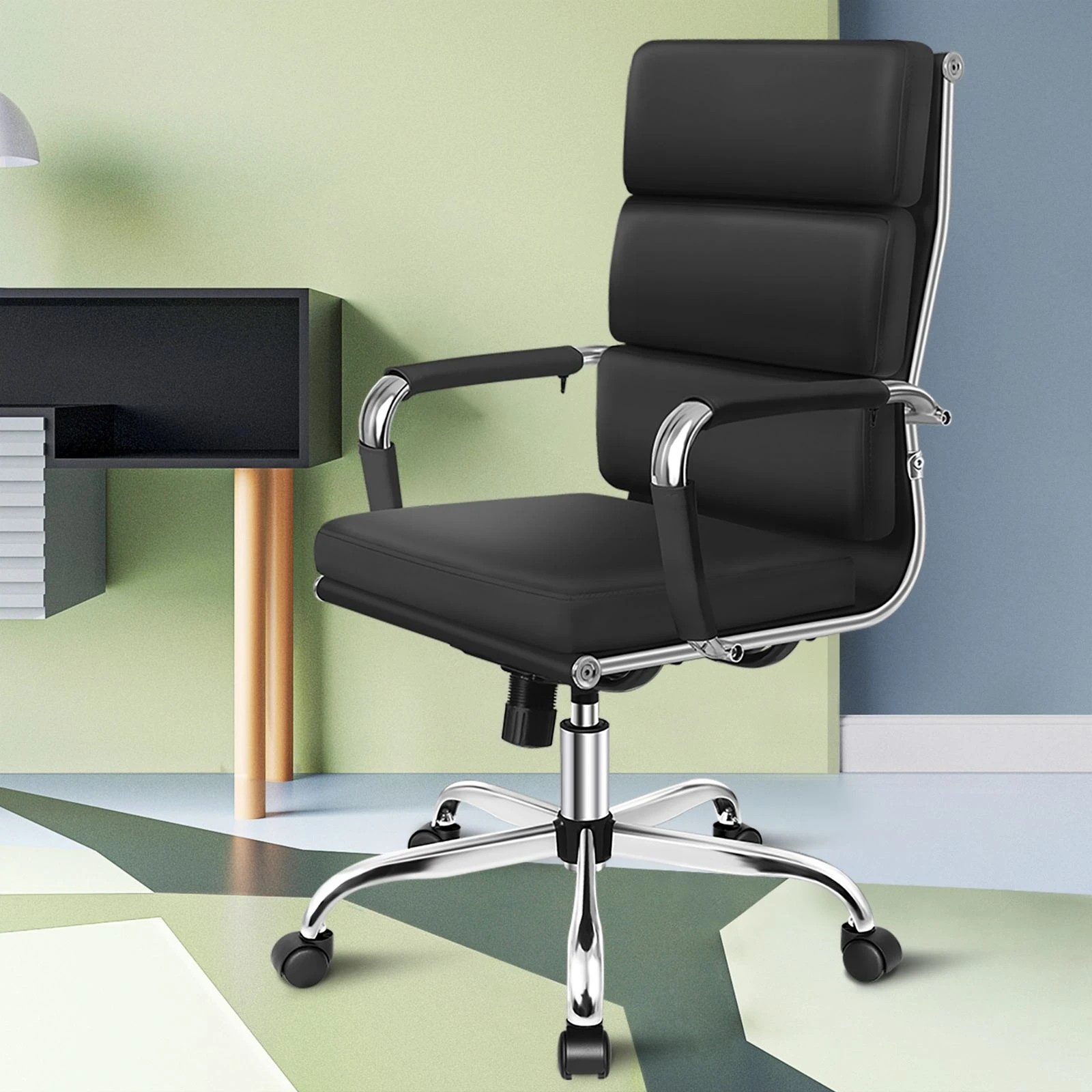 6 Alfordson Office Chair Ergonomic Paddings Executive Computer Work Seat High Back - Black, 6 of 8