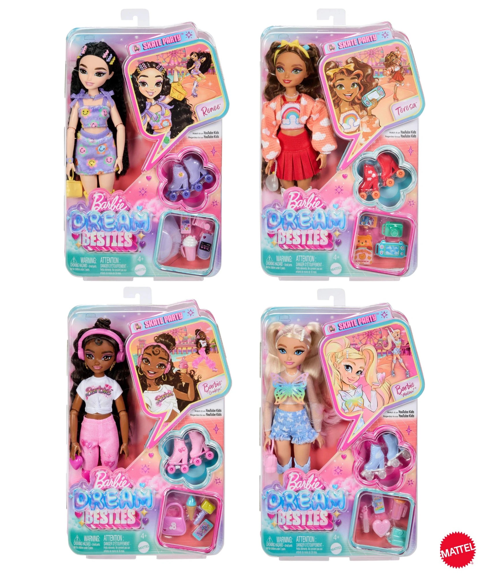Mattel Barbie Dream Besties Roller Skating Fashion Doll – Assorted ...