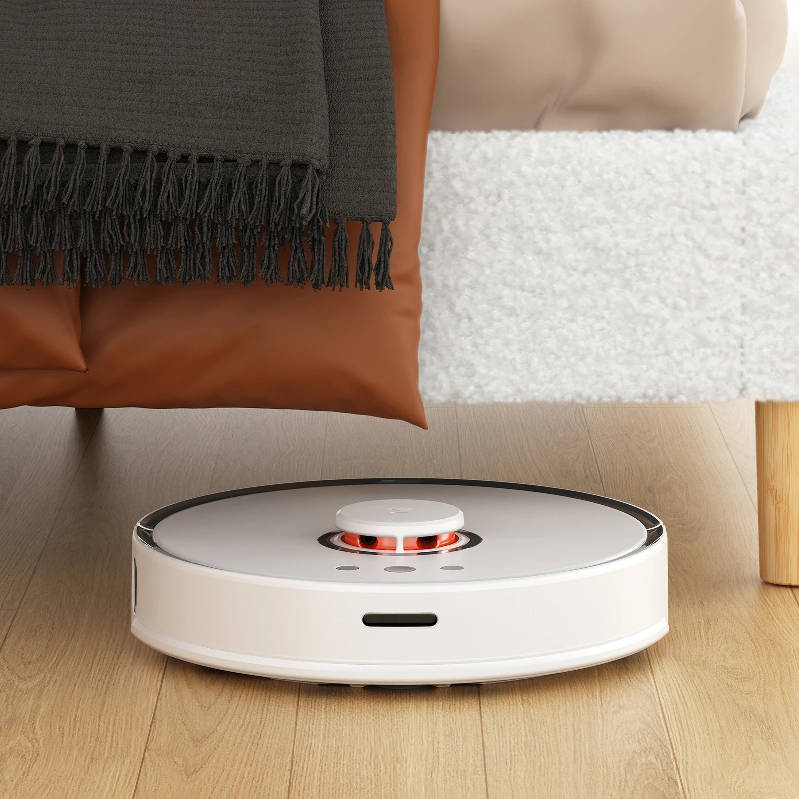 6 Alfordson Bed Frame King Size Mattress Base Platform Boucle Calla - White, 6 of 10