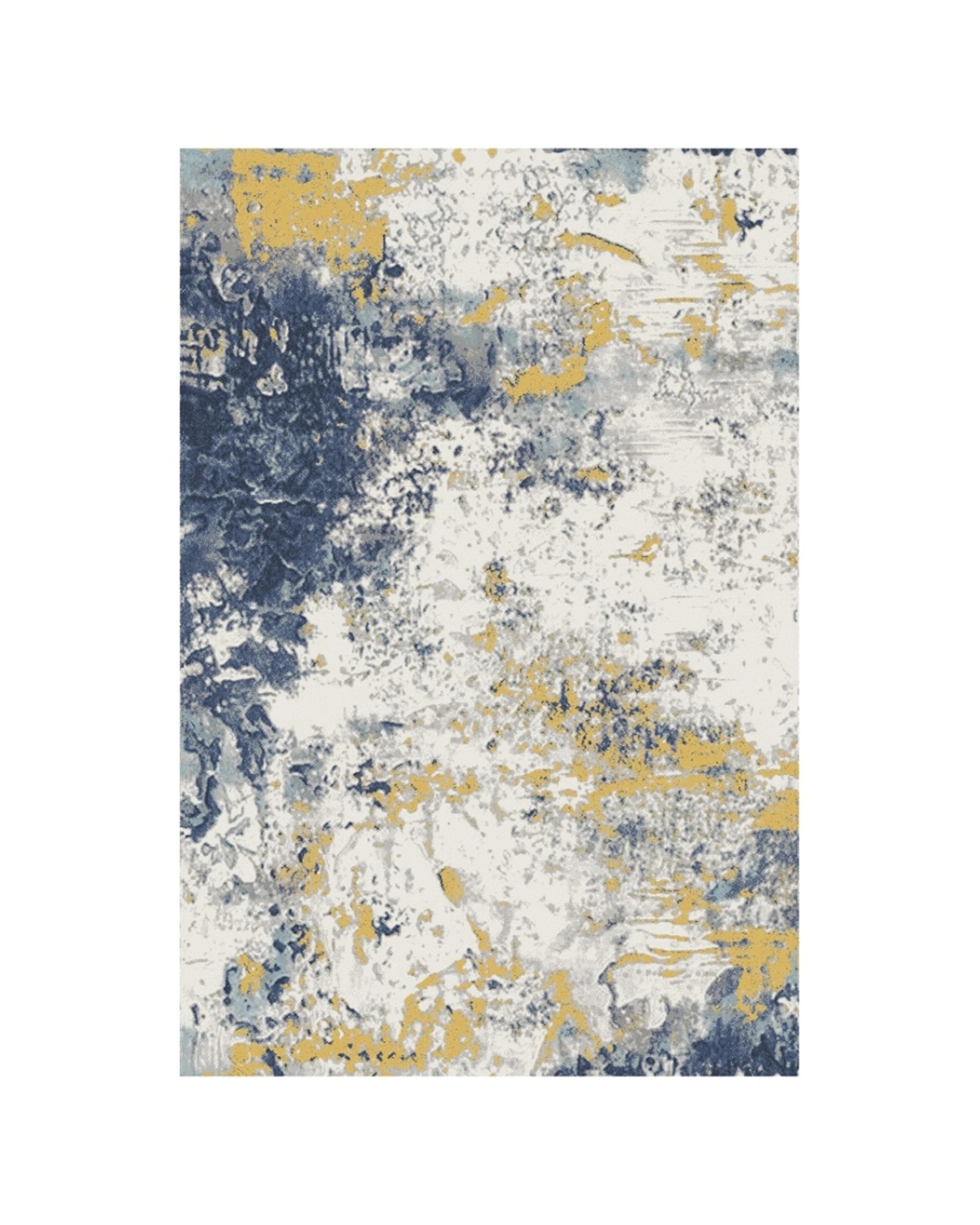 1 Urban Style Abstract Printed Microfibre Rug 6mm Pile Canvas Backing 160x240cm - Multi, 1 of 5