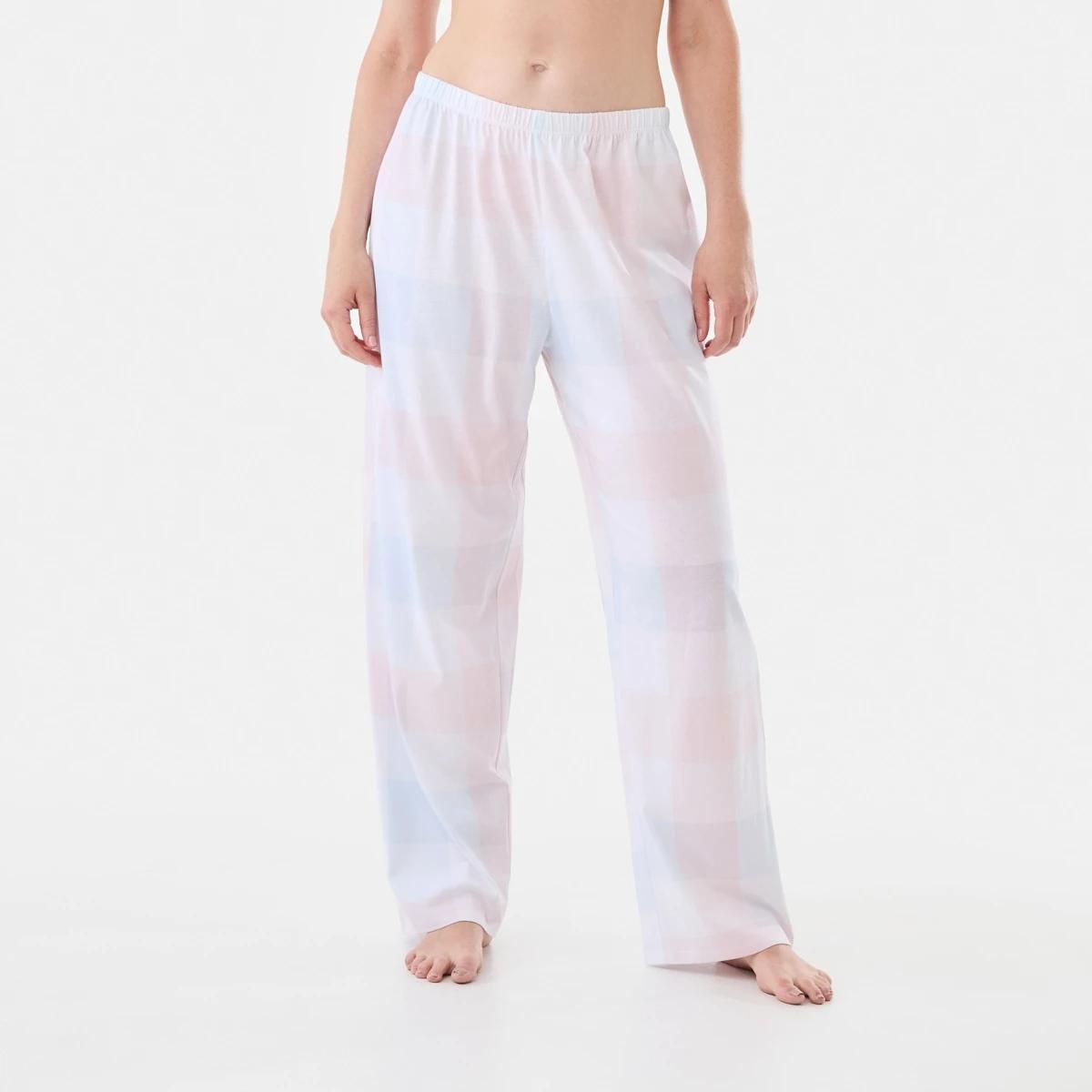 1 Printed Knit Pants Chk Blu Pk, 1 of 5