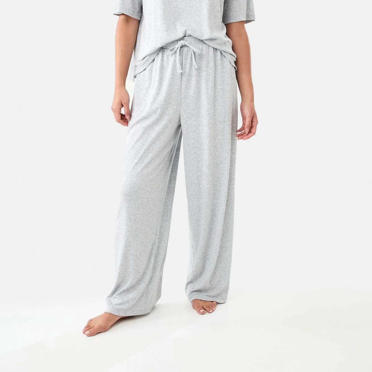 1 Rib Wide Leg Comfort Pants SILVER MARLE, 1 of 6