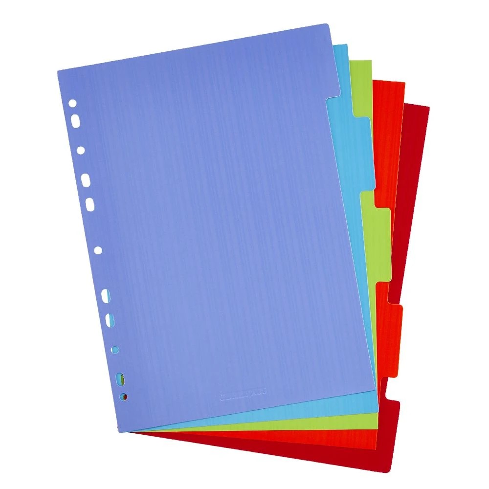 3 J.Burrows  A4 5 Tab Gloss Dividers, 3 of 4