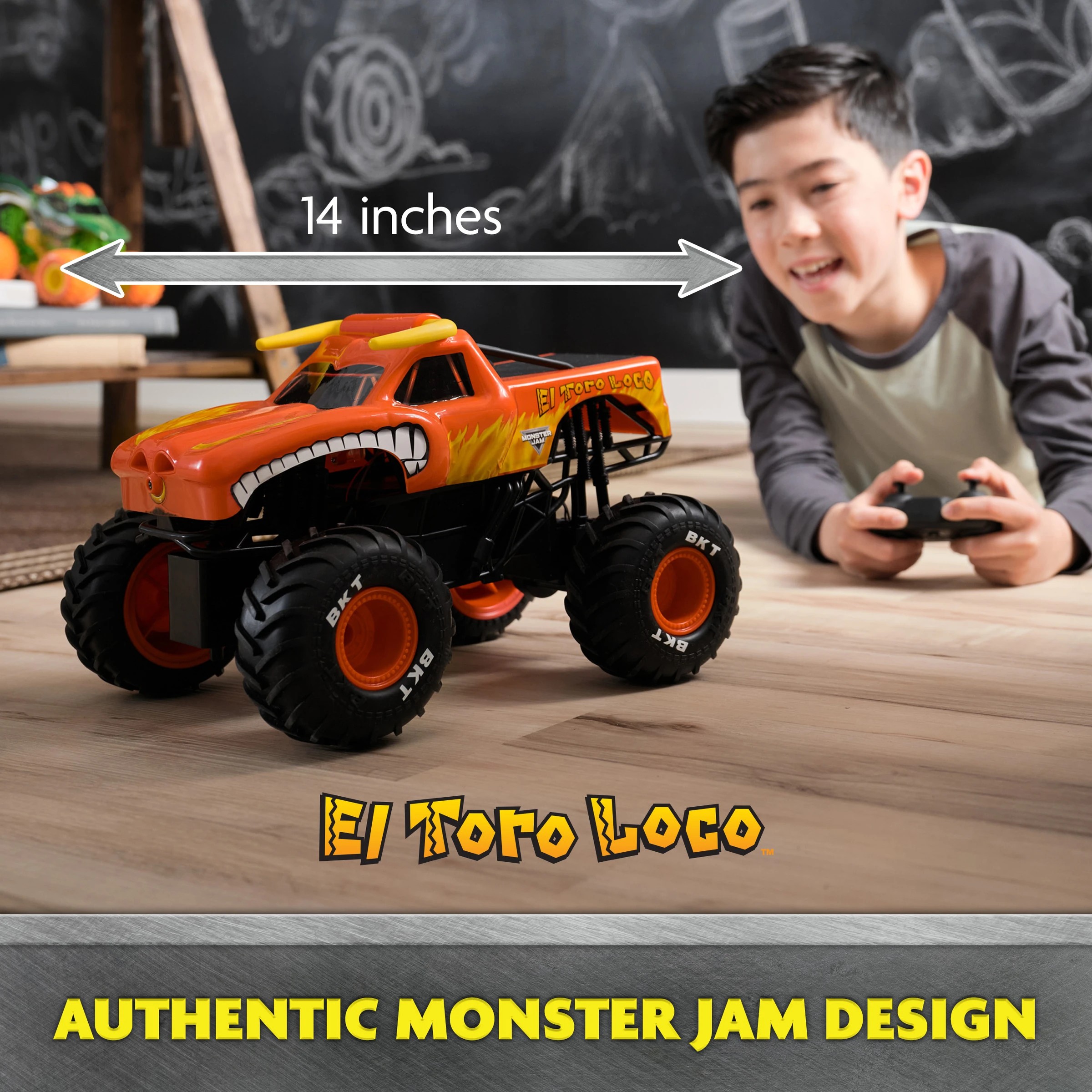 2 Monster Jam Official 1:15 Scale El Toro Loco RC Truck, 2 of 6