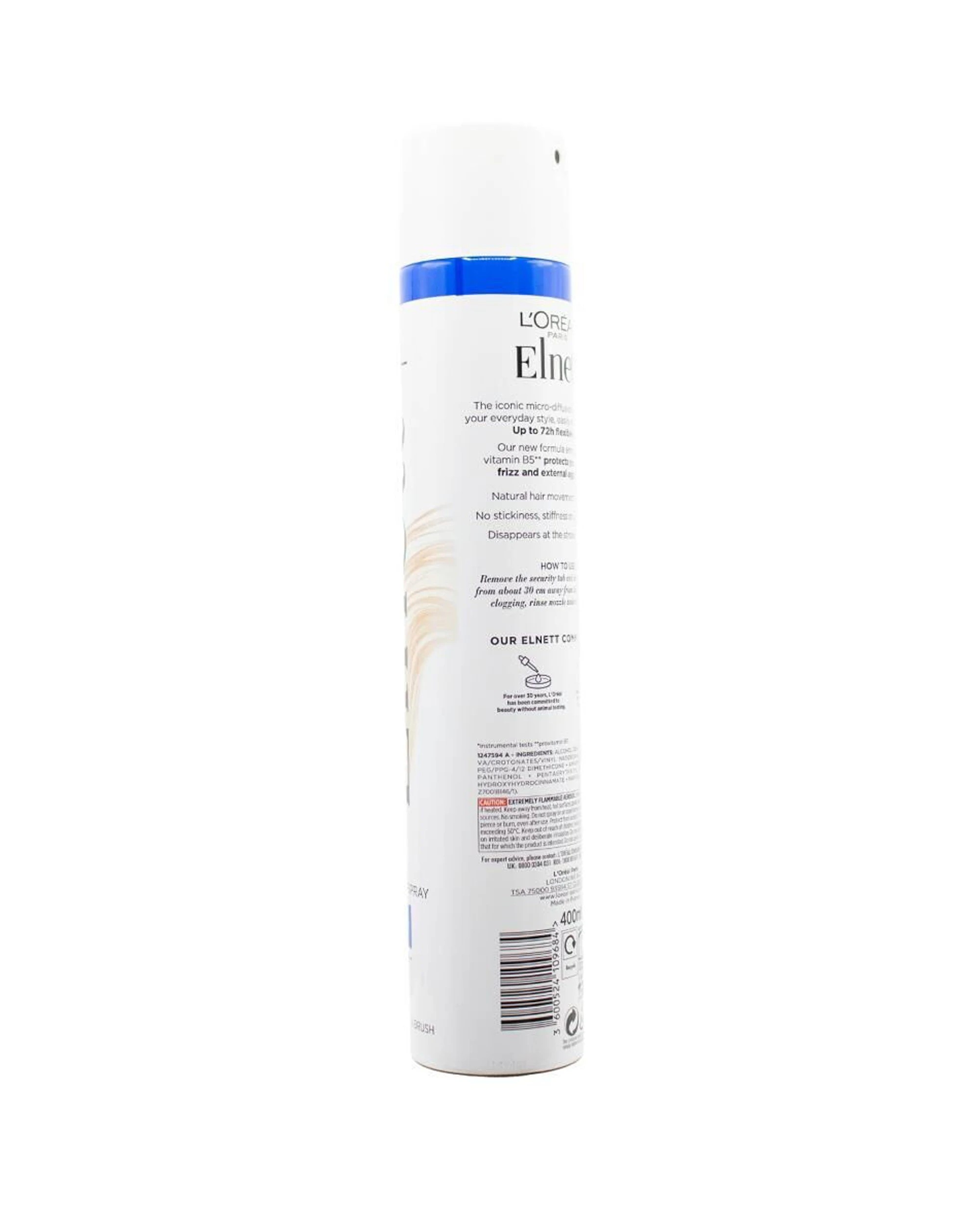 4 Loreal Paris 6PK Hairspray Styling Elnett Flexible Hold Hair Spray 400ml - White, 4 of 4
