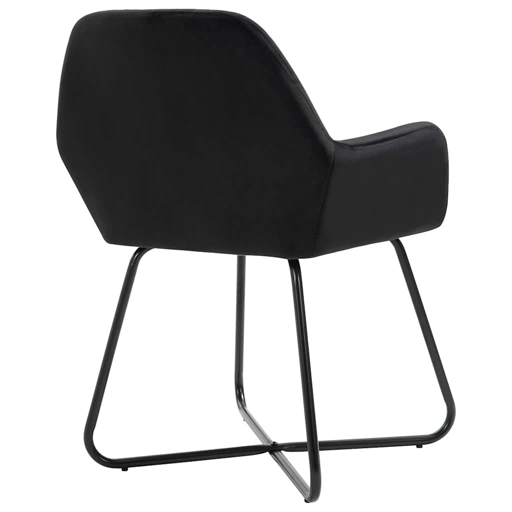 5 Vidaxl Dining Chairs 2 Pcs Velvet - Black, 5 of 8