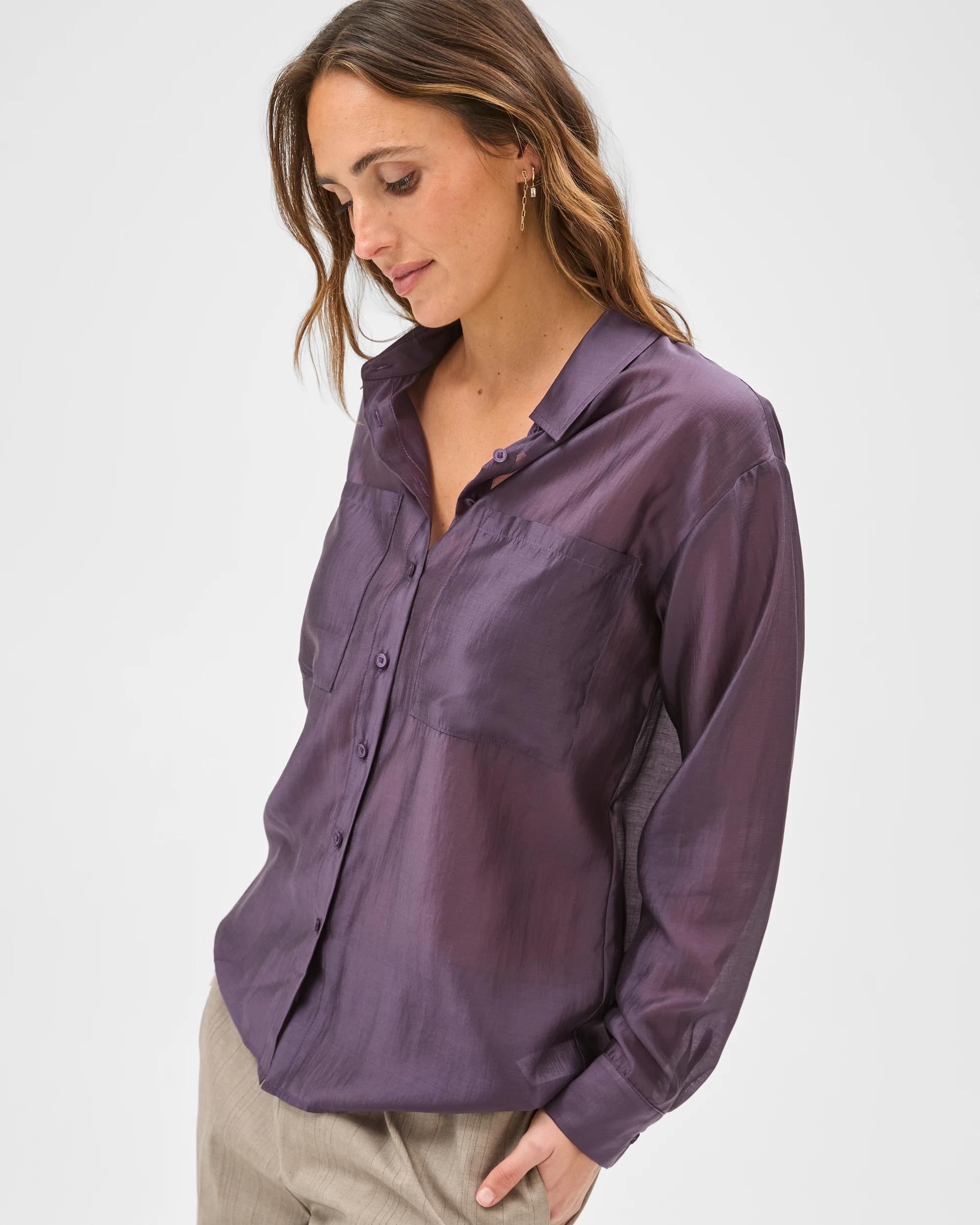 3 Preview Soft Patch Pocket Shirt PLUM, 3 of 6