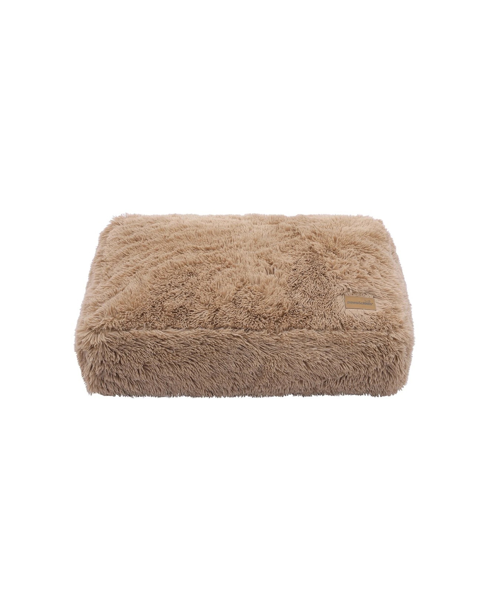 3 Paws And Claws 80x60cm Calming Plush Mattress Large Rectangle Camel Pet Bed Soft Washable Non Slip Base. - Brown, 3 of 8