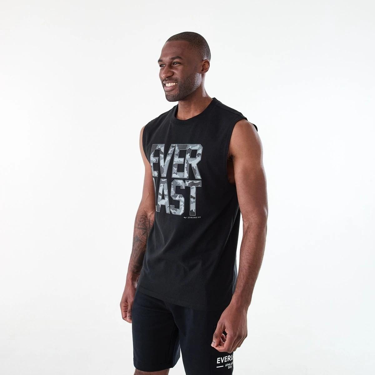 2 Everlast Mens Camo Print Muscle EVERLAST BLACK, 2 of 7