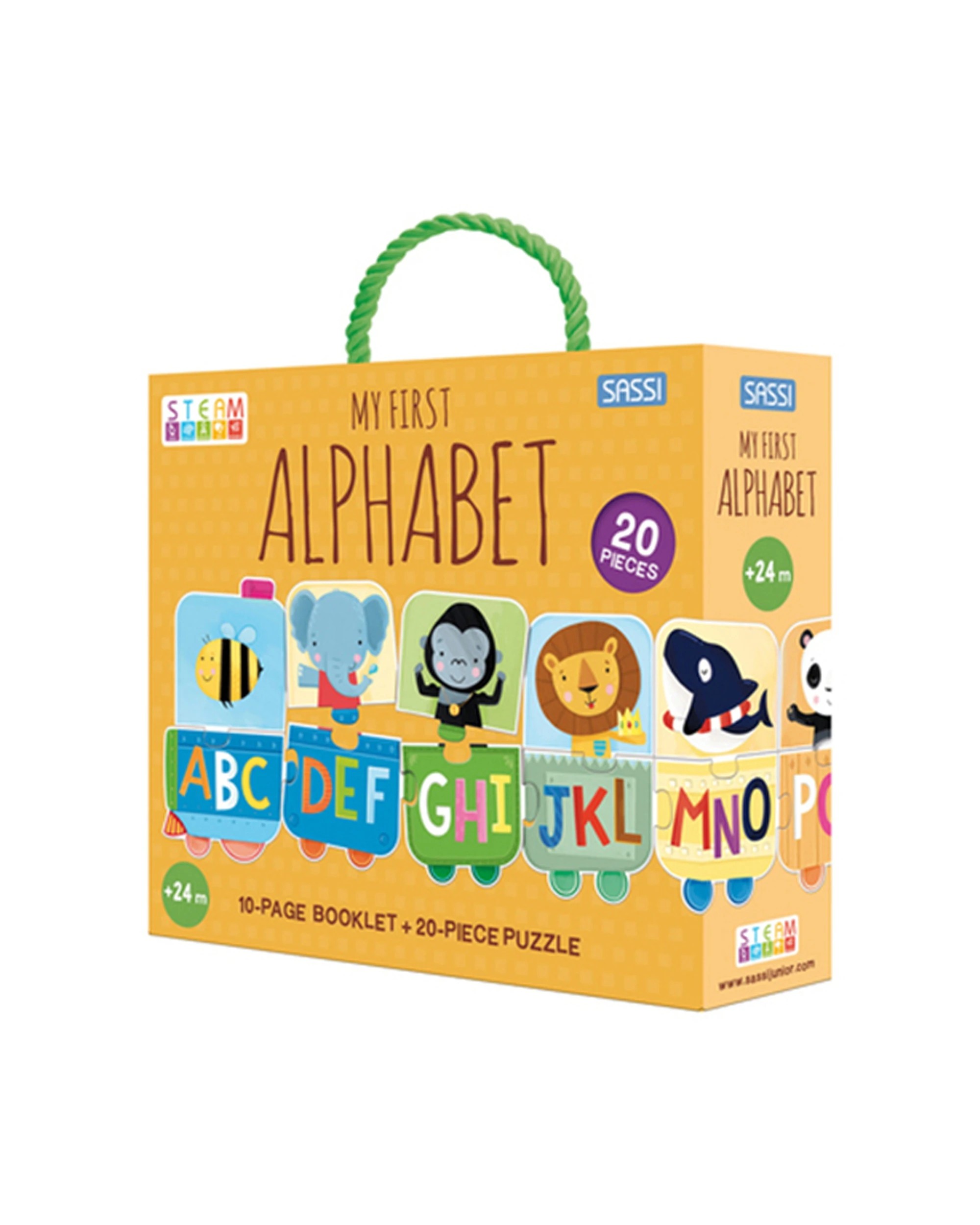 1 Sassi 20pc My First Alphabet Puzzle and Book Set Kids Educational Toy - Multi, 1 of 3
