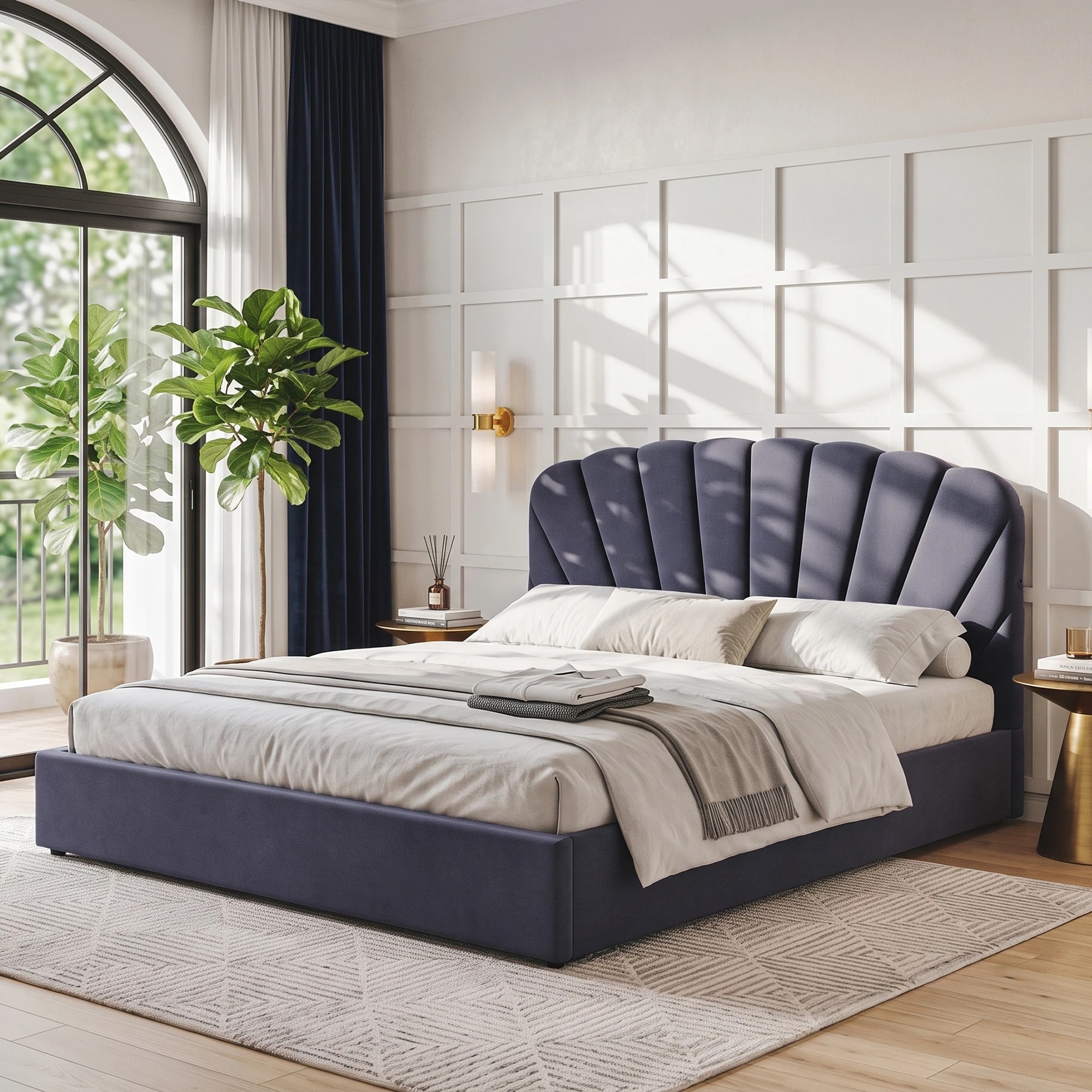 1 Artiss Bed Frame with Lift Up Storage and USB Ports - King Bed - Grey, 1 of 9
