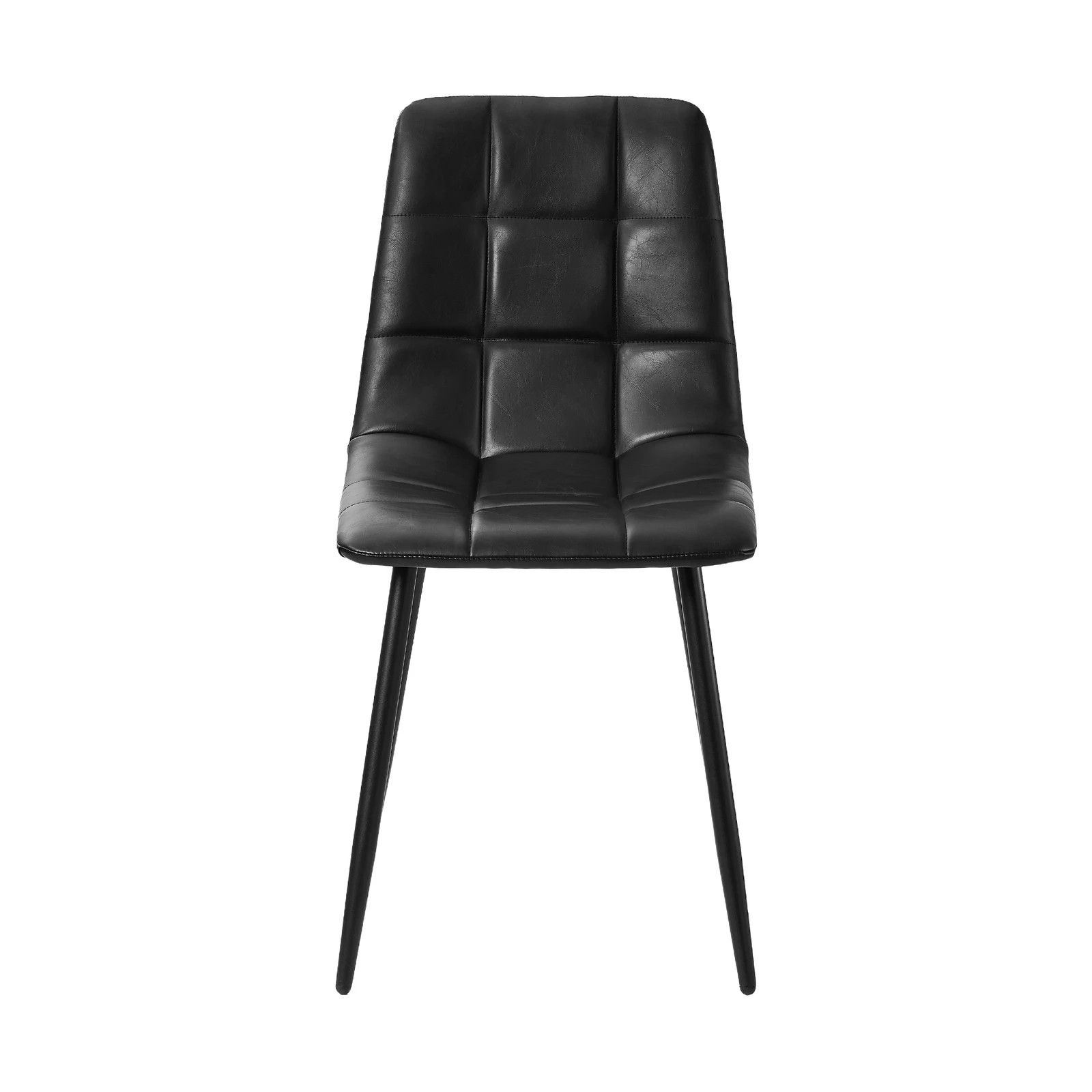 6 Oikiture 4x Padded Dining Chairs Kitchen Pu Leather Seat Retro
 - Black, 6 of 10