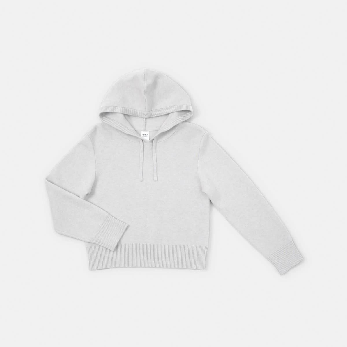 9 Bonded Knit Hoodie Kgry Marle, 9 of 10