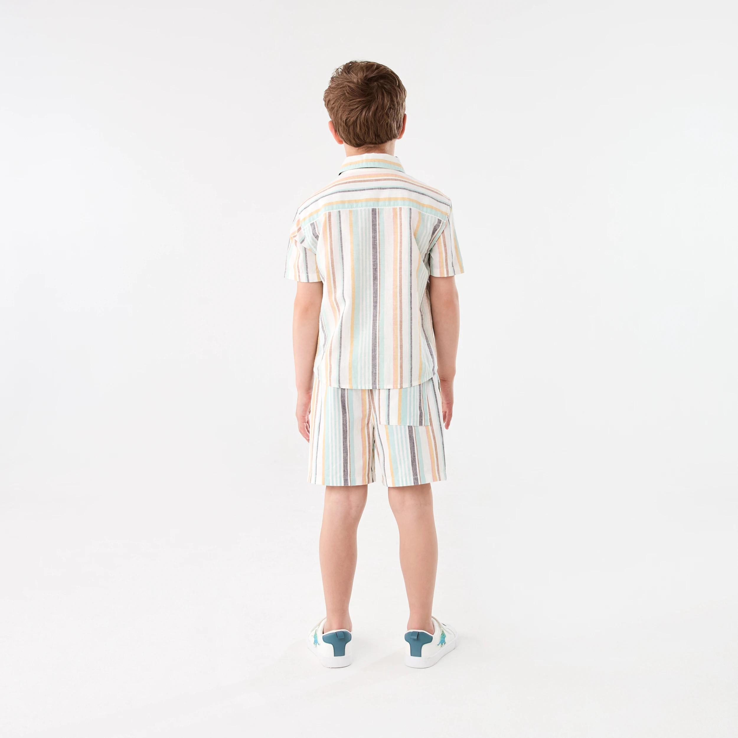 7 Linen Blend Shirt MULTI STRIPE, 7 of 7