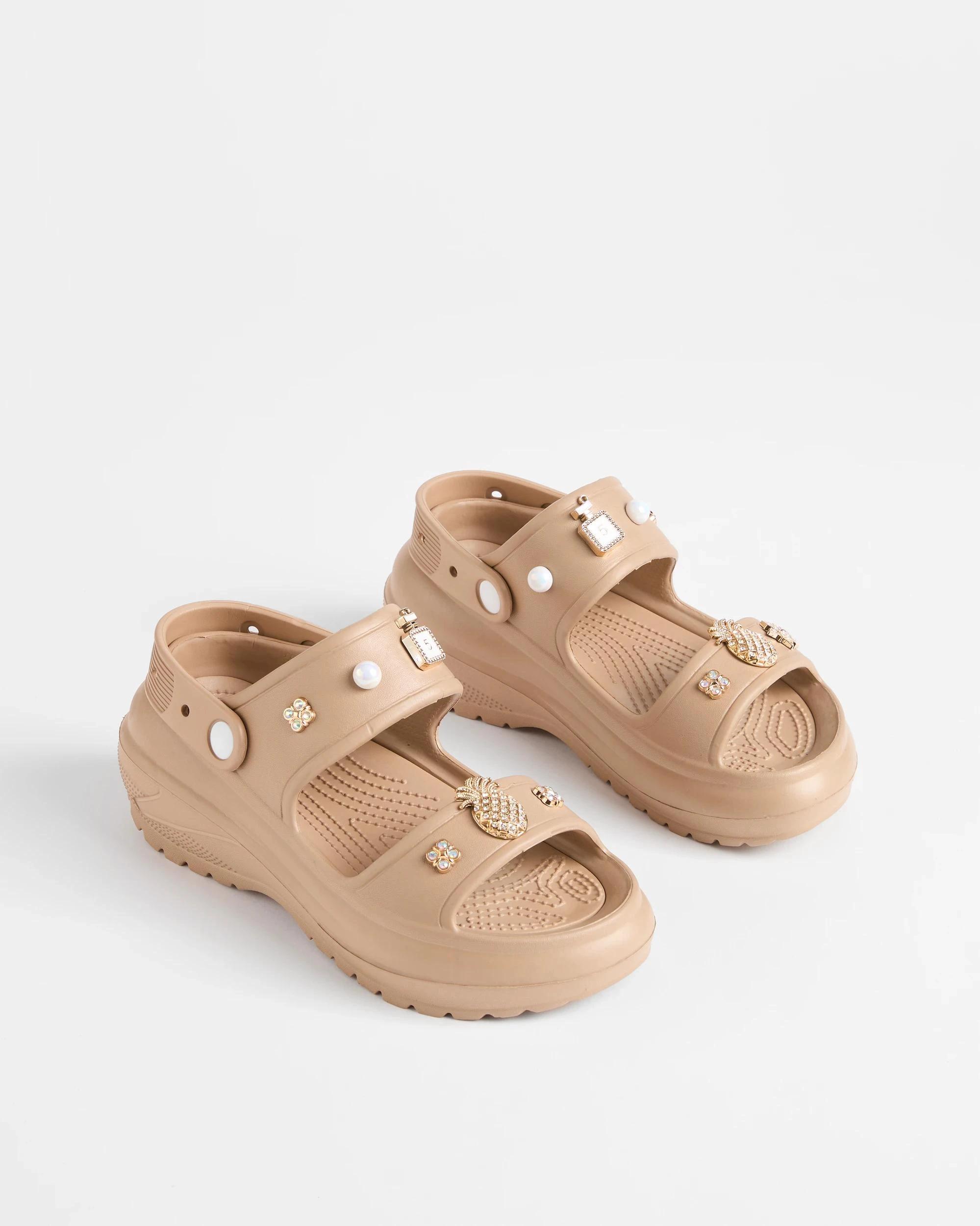 2 Target Womens EVA Clog with Charms BEIGE, 2 of 3