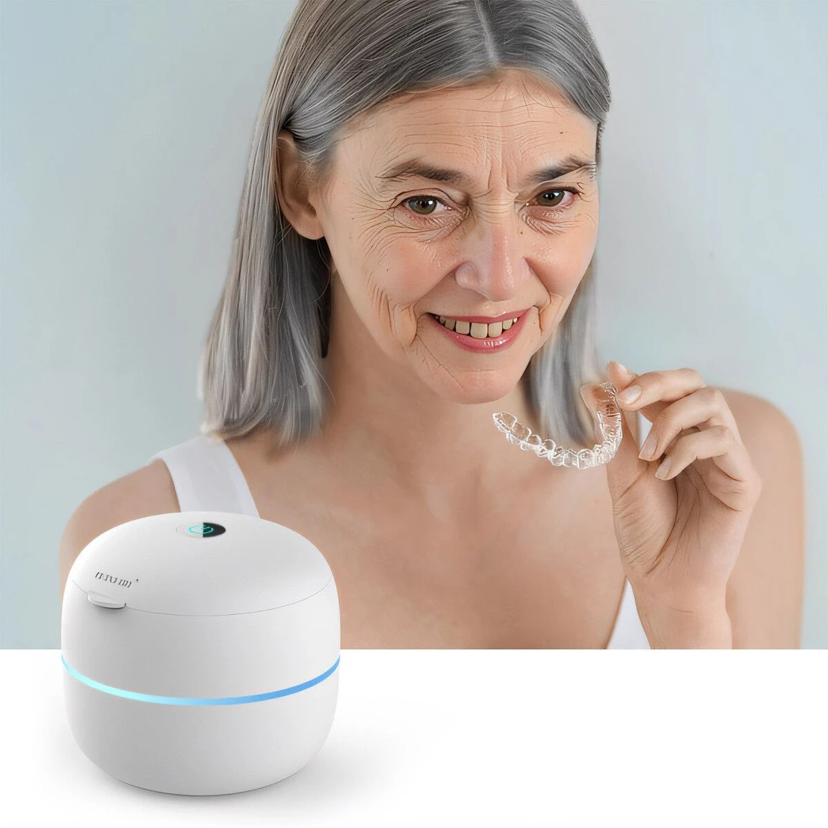 2 Maxkon Ultrasonic UV Cleaner for Dentures Aligner Retainer Cleaning Device Machine Whitening Tray Jewelry Diamond Ring, 2 of 7