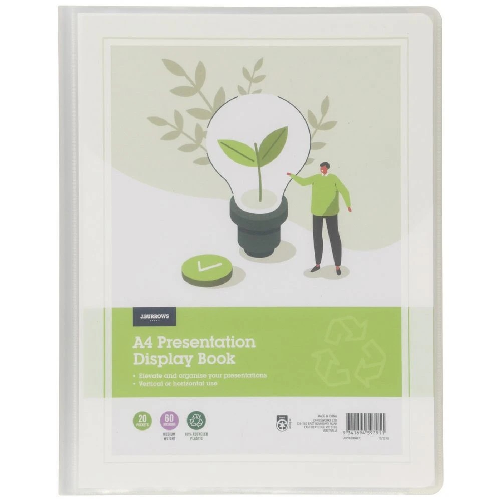 1 J.Burrows Presentation Display Book A4 White, 1 of 4