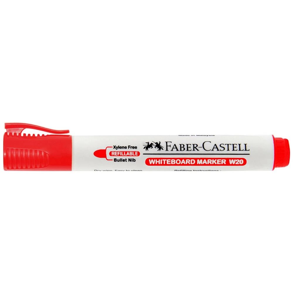 1 Faber-Castell W20 Whiteboard Marker Bullet Red, 1 of 2