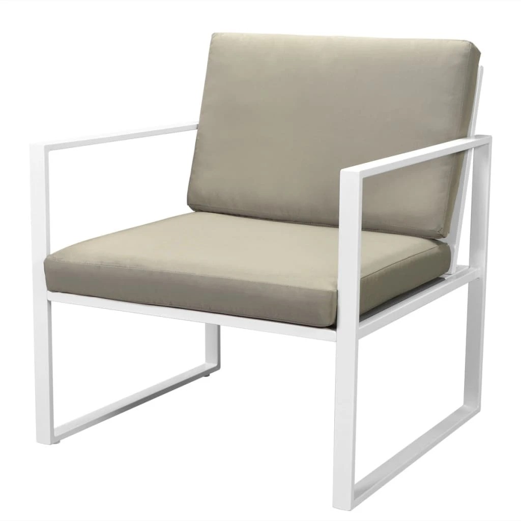 5 vidaXL Garden furniture set Seats Many - White, 5 of 8