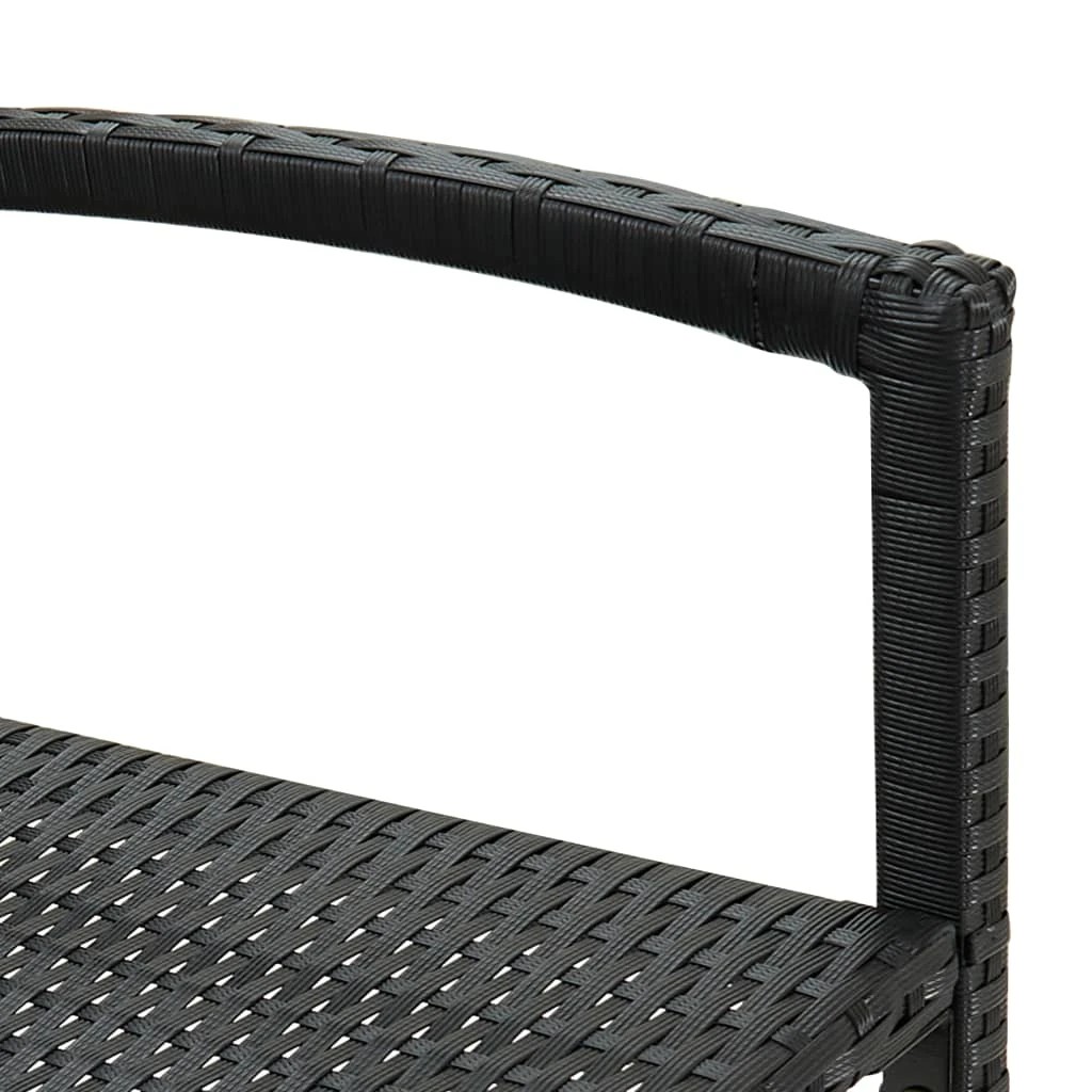 6 vidaXL bar stool Footrest - Black, 6 of 8