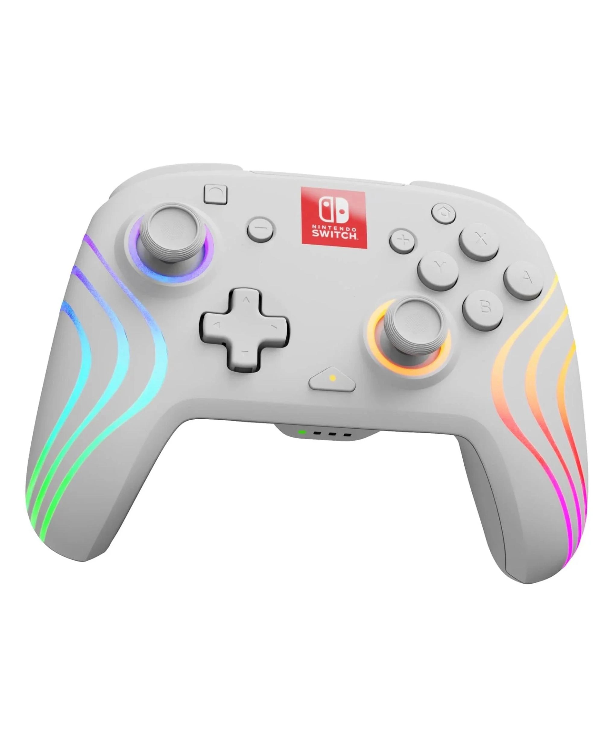 6 PDP Afterglow Wave Wireless RGB Controller for Nintendo Switch 2 - White, 6 of 7