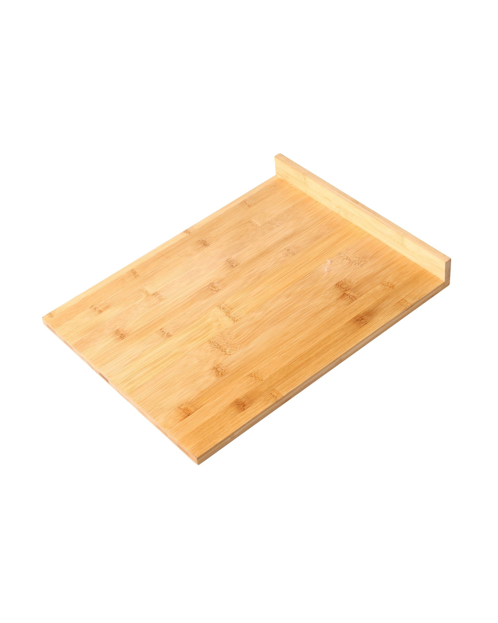 4 Gourmet Kitchen Bamboo Cutting Board with Counter Edge 45x35x5cm - Natural Brown, 4 of 4
