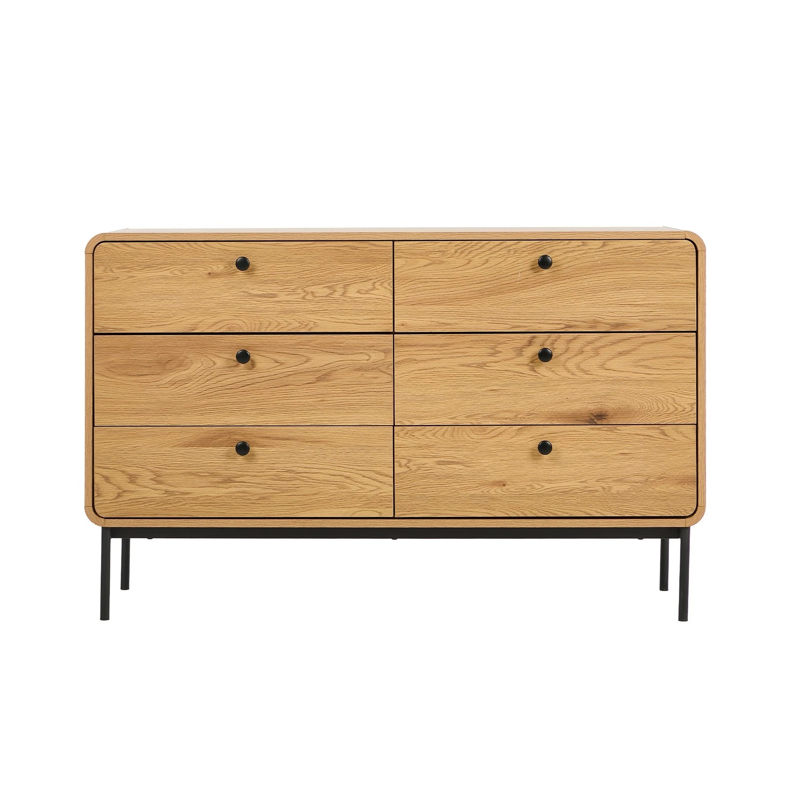 7 Oikiture 6 Chest of Drawers Tallboy Storage Cabinet Dresser - Natural, 7 of 9