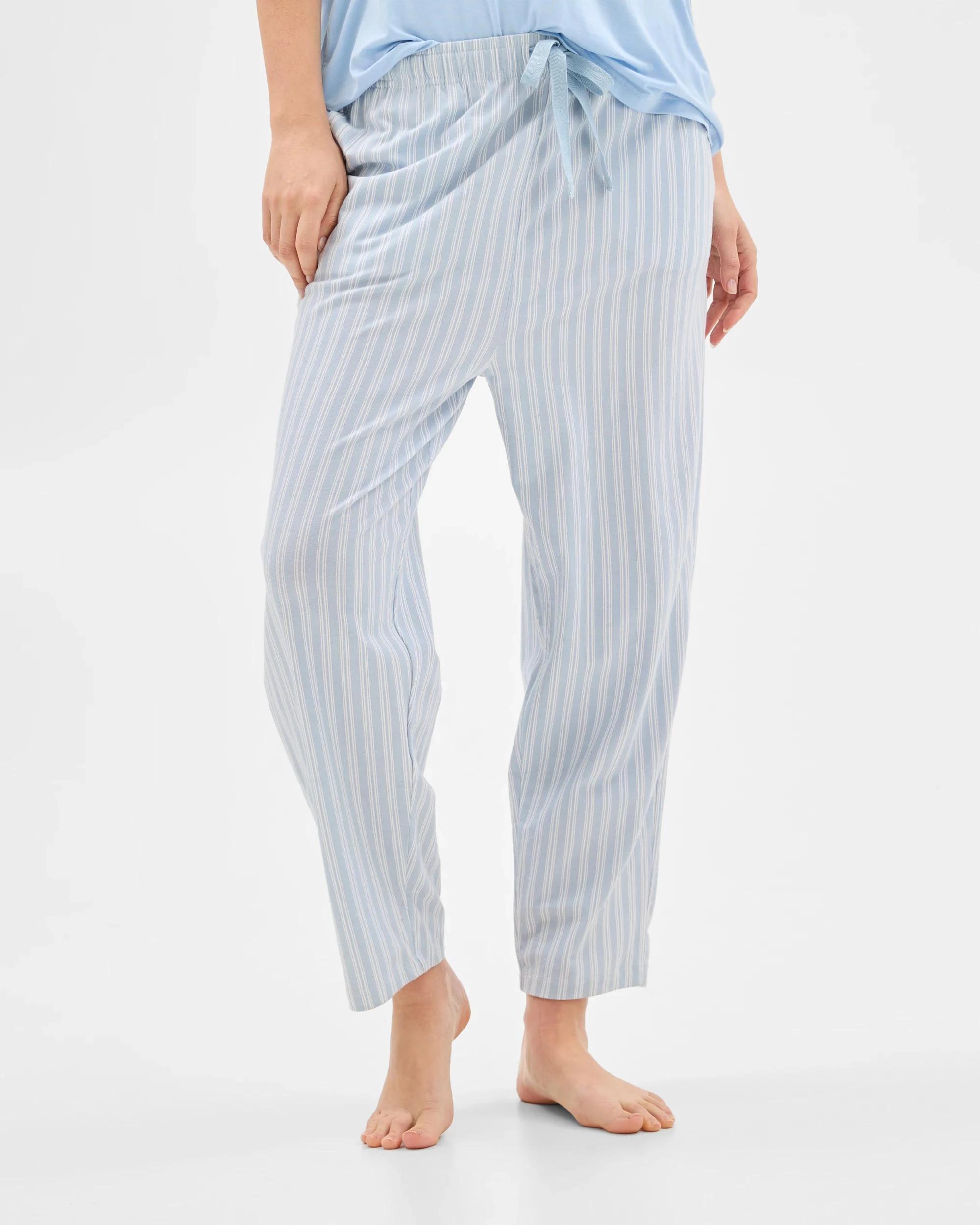 2 Target Australian Cotton 7/8 Length Sleep Pyjama Pants BLUE / STRIPE, 2 of 5