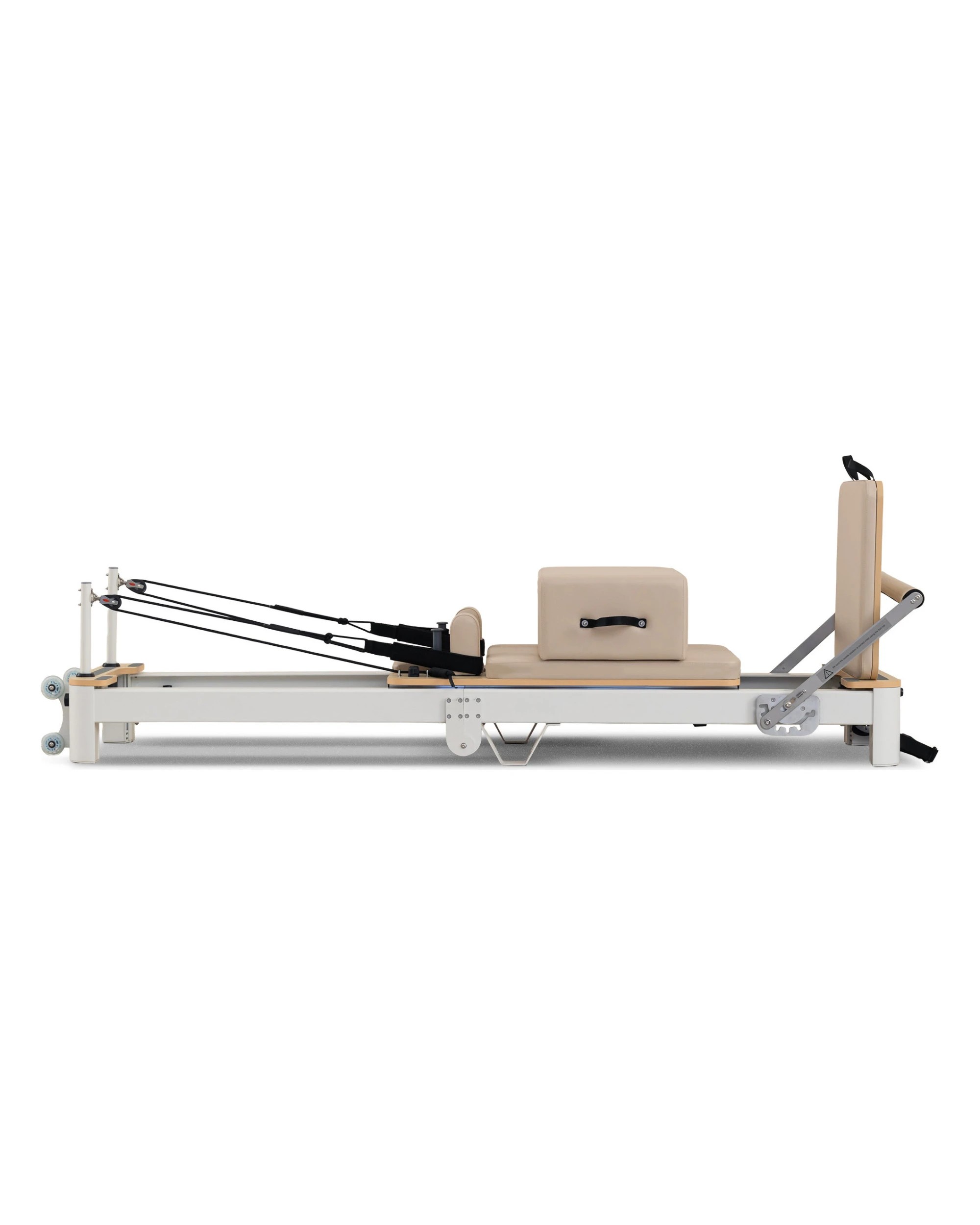 6 Powertrain Velora Pilates Reformer Machine Aluminium Foldable Multifunctional Home Gym Equipment Exercise Trainer Beige, 6 of 9