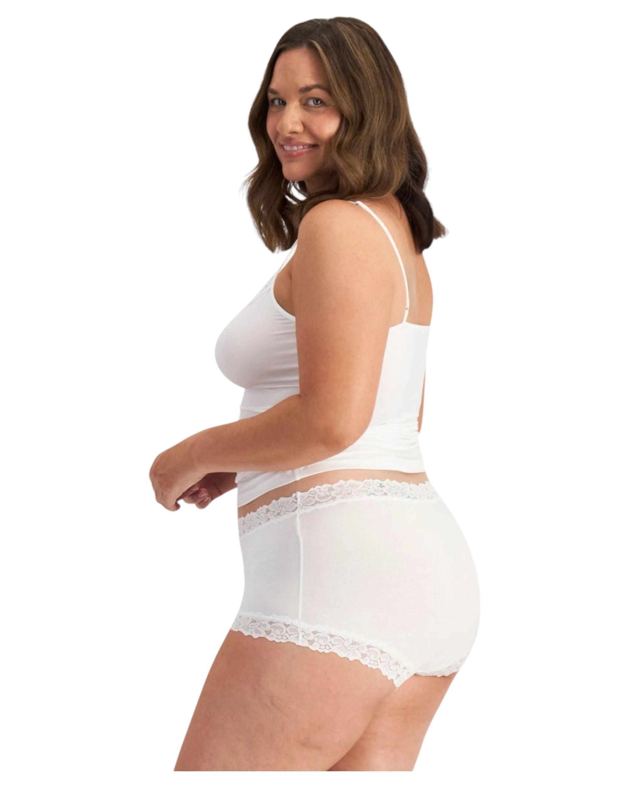 3 Jockey 6 Pack Womens Parisienne Cotton Full Brief Underwear WHITE, 3 of 4