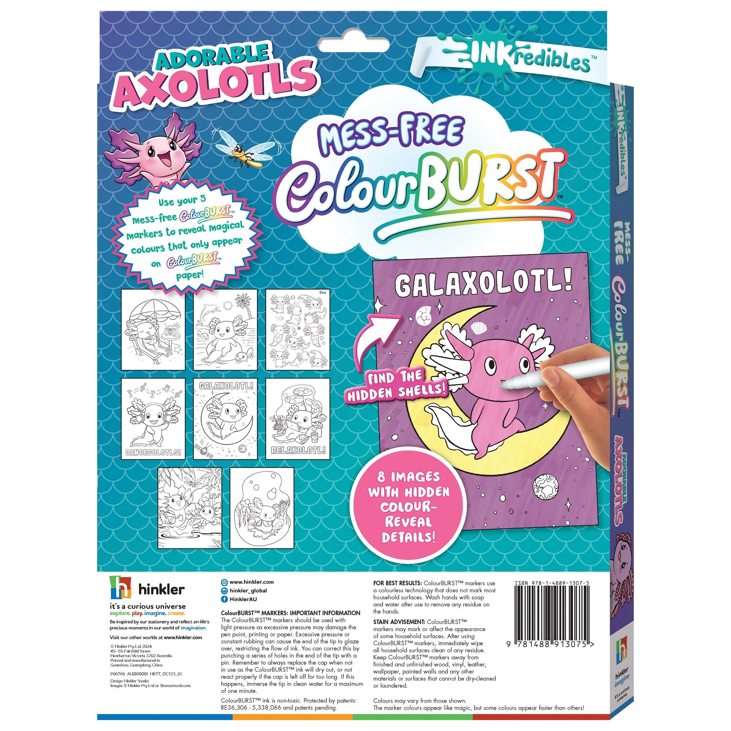 2 INKredibles Mess-Free ColourBurst: Adorable Axolotls Activity Kit - Book, 2 of 6
