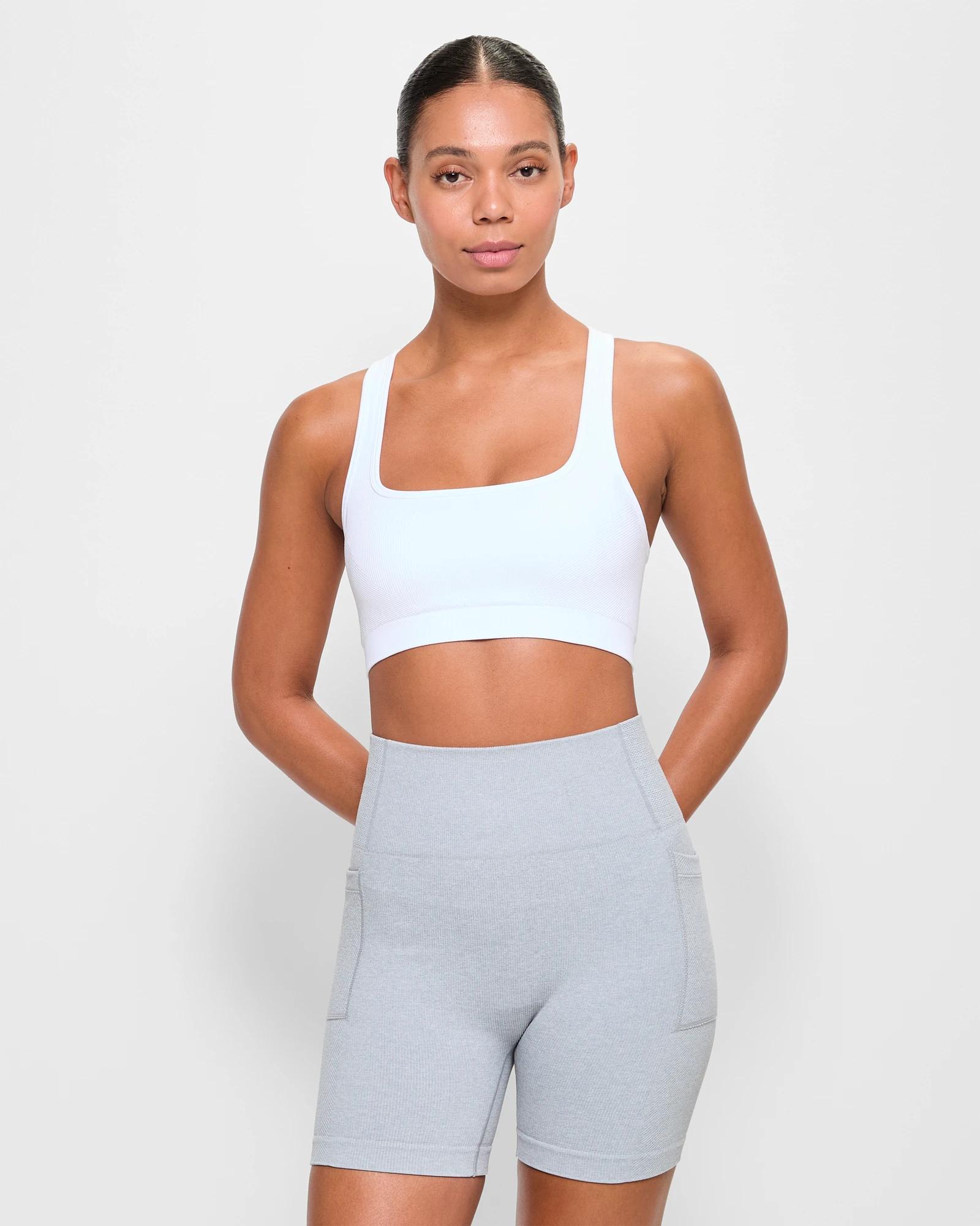 1 Target Active Harmony Strappy Seamfree Crop Top WHITE, 1 of 5