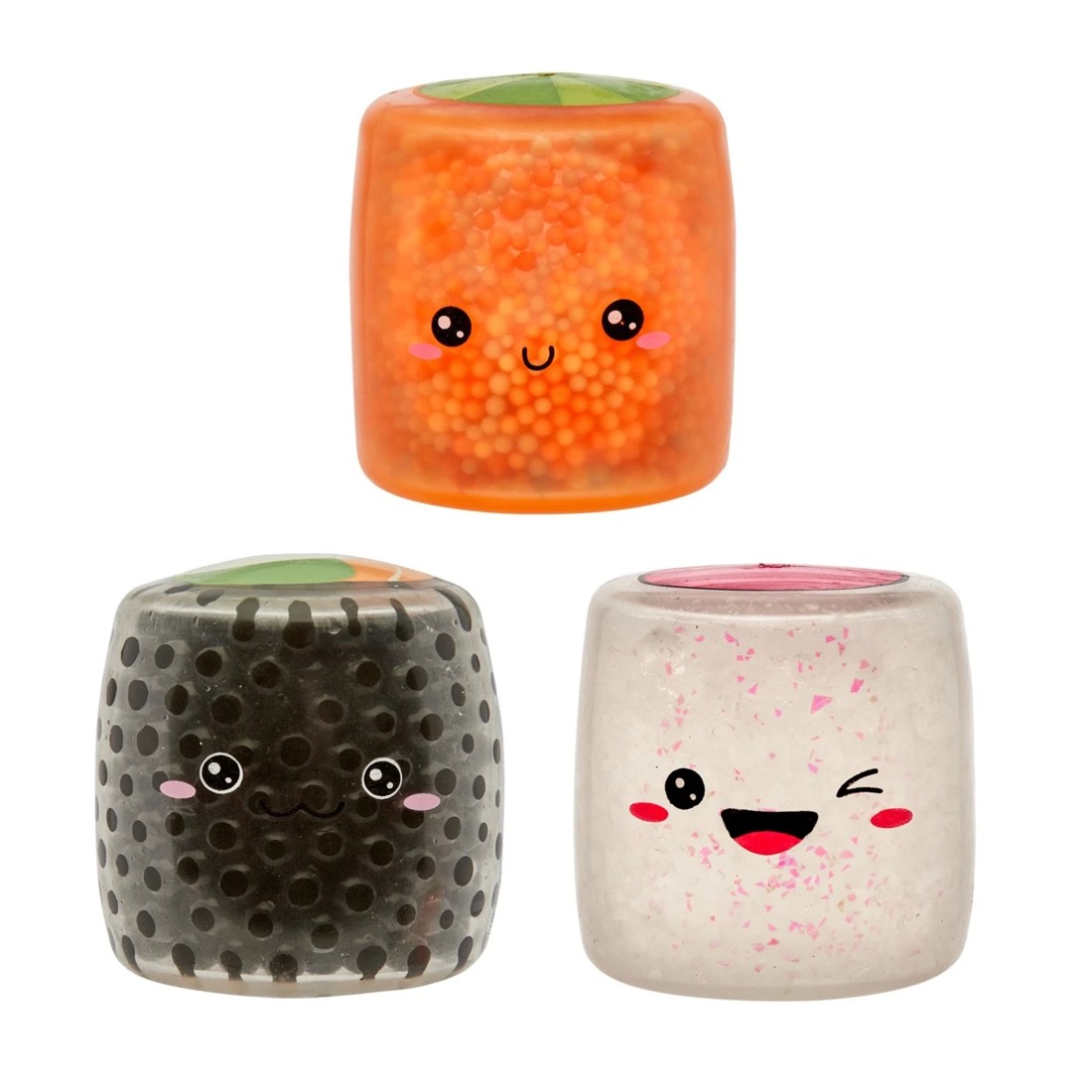 2 3 Pack ToyMania The Sensory Toy Box Sushi Squishi Roll Platter, 2 of 3