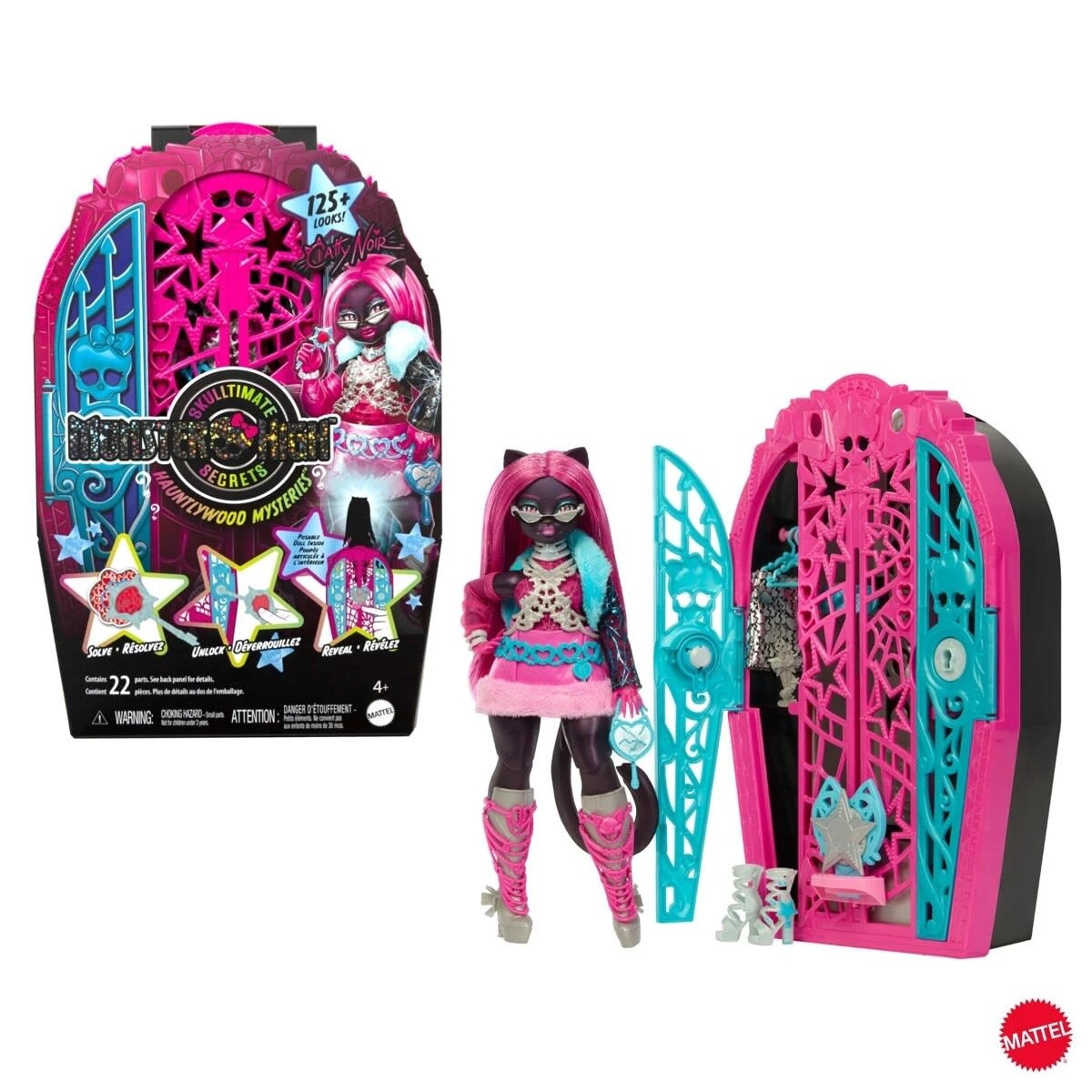 1 22 Piece Monster High Skulltimate Secrets Hauntlywood Mysteries Catty Noir Doll, 1 of 7