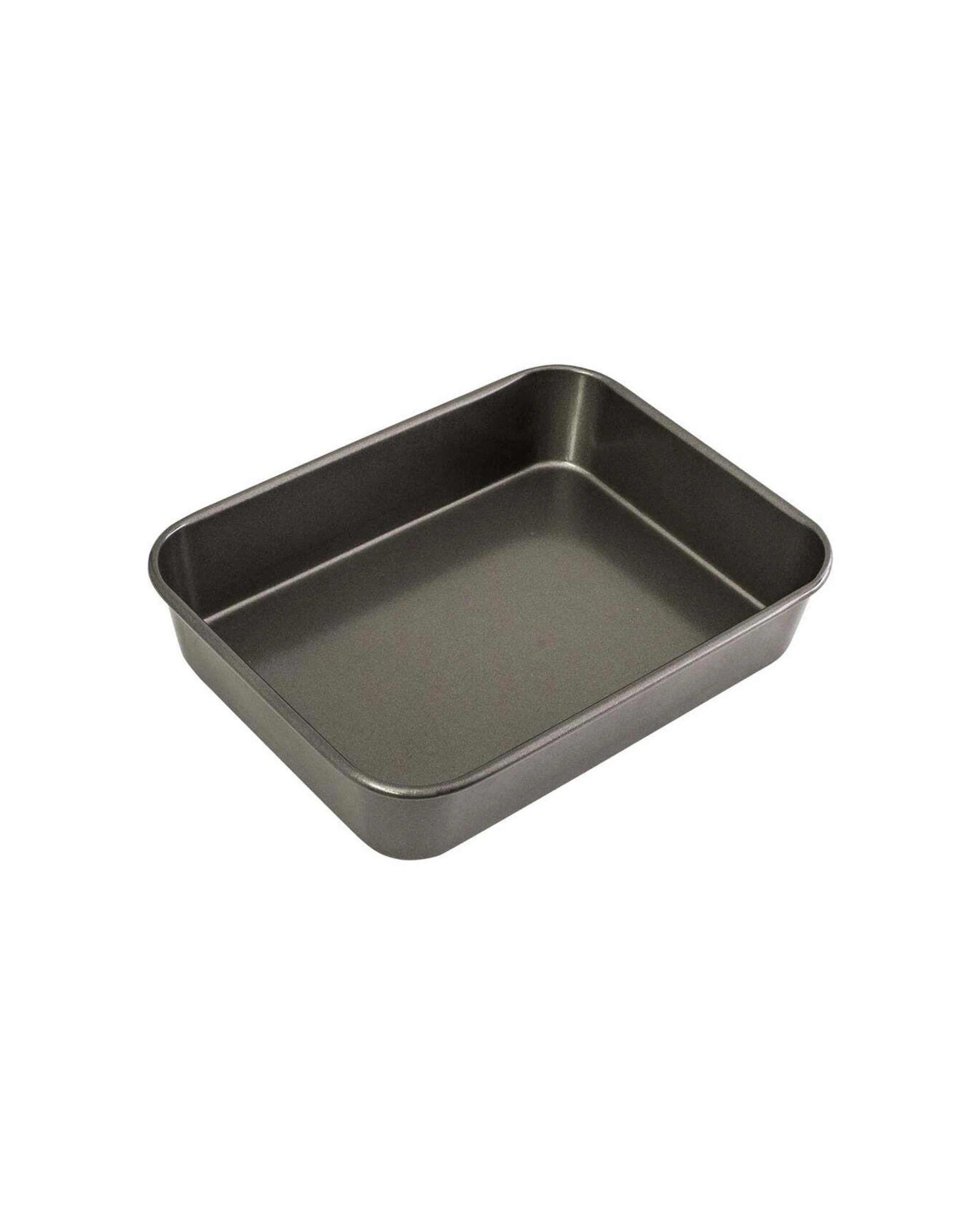 1 Bakemaster Medium Carbon Steel Deep Roast Pan 34x26x7cm Double Non-stick - Grey, 1 of 3