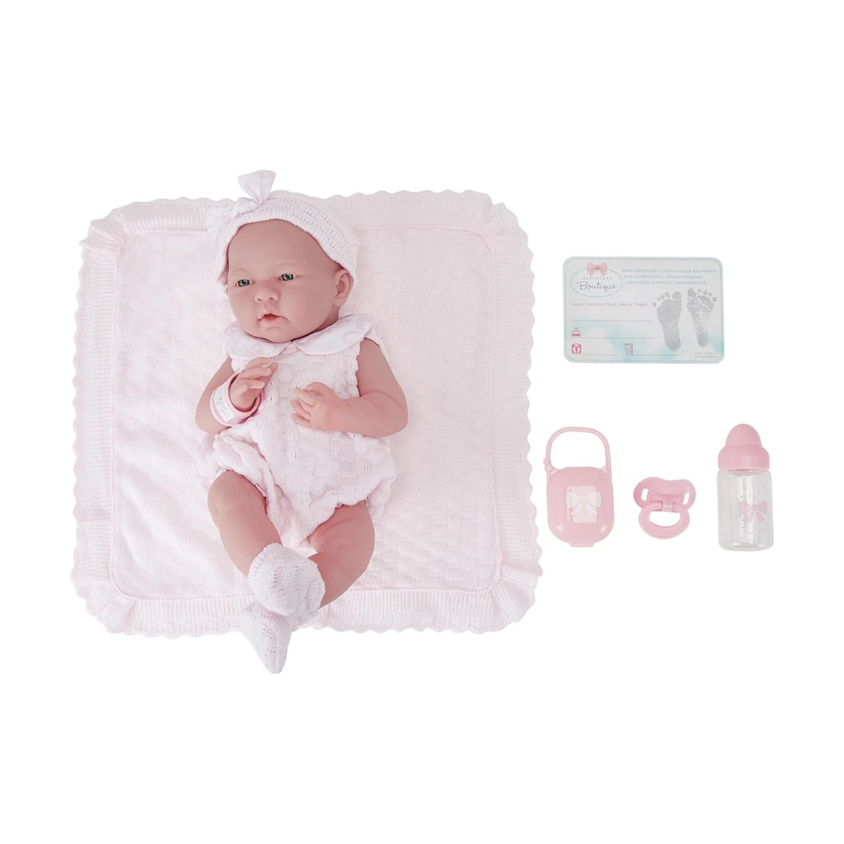 2 Berenguer Boutique Newborn Girl Doll with Bracelet, 2 of 10
