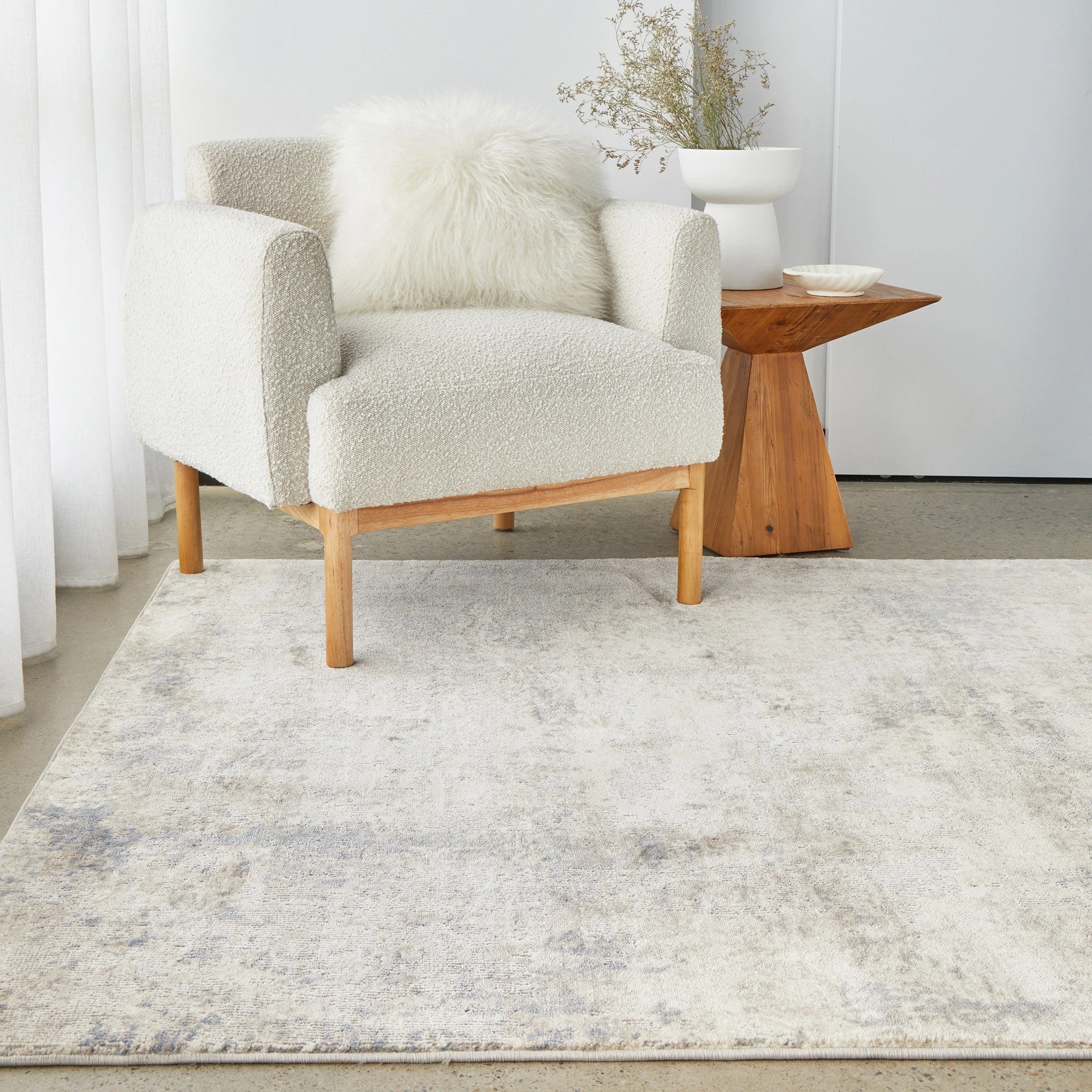 2 Common Ground Rugs Headland Aldo 290x200cm - Large Indoor Floor Rug - White, 2 of 6