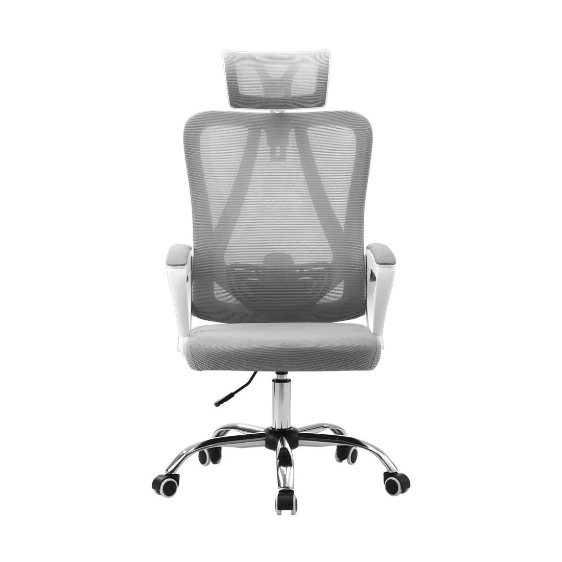 3 Oikiture Mesh Office Chair Adjustable Lumbar Support Reclining
 - White, 3 of 10