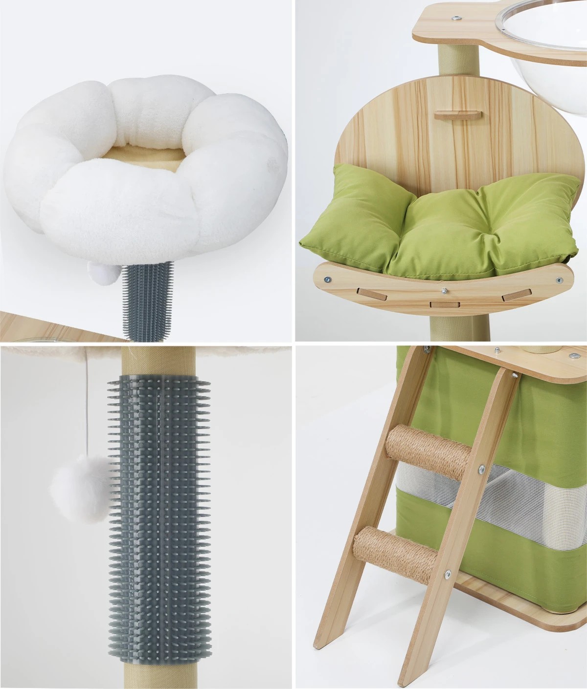 3 Alopet Cat Tree Tower Scratching Post Scratcher 160cm Condo House Bed Furniture
 - Natural, 3 of 8