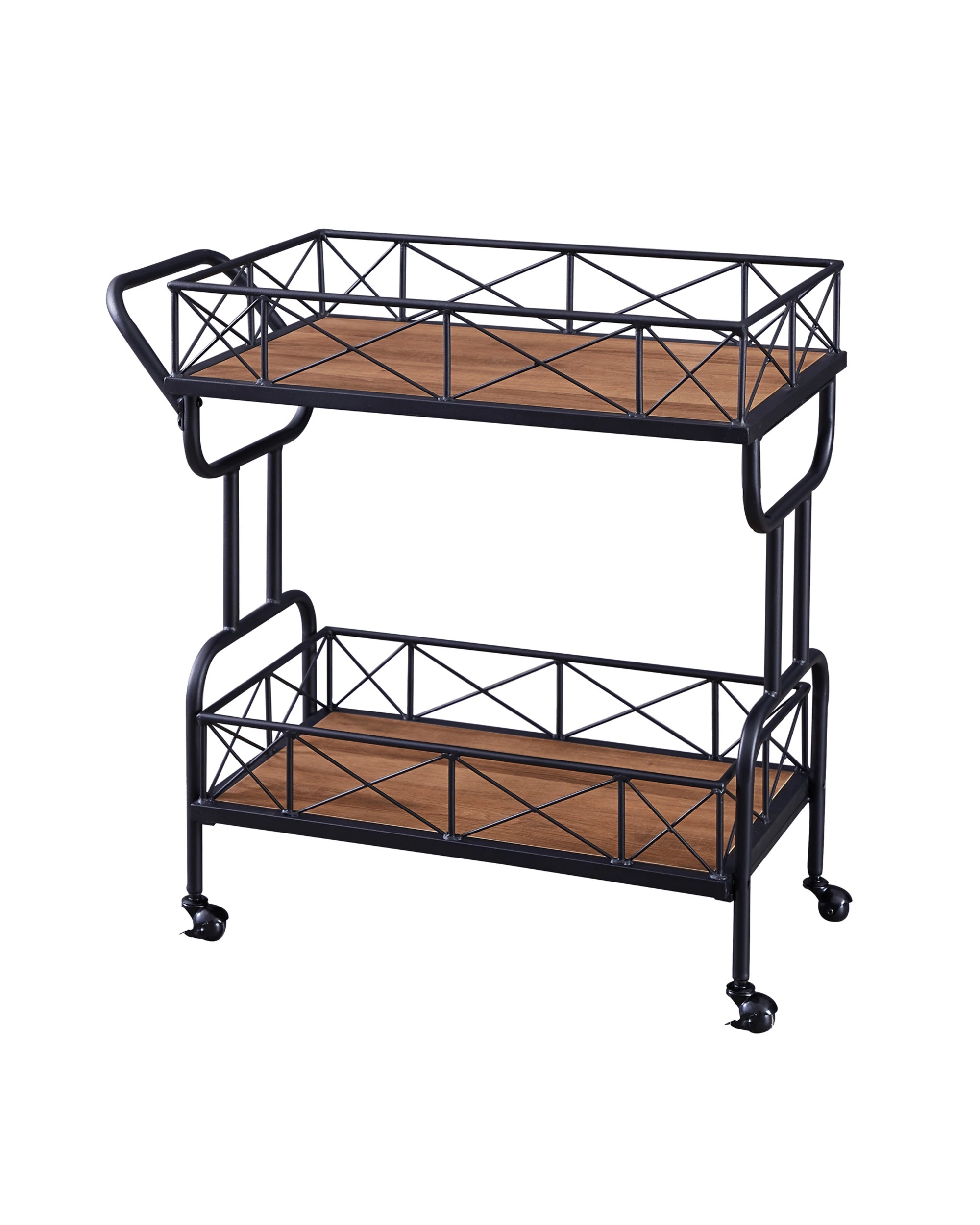 4 IHOMDEC Drink Trolley Bar Carts - Black, 4 of 10